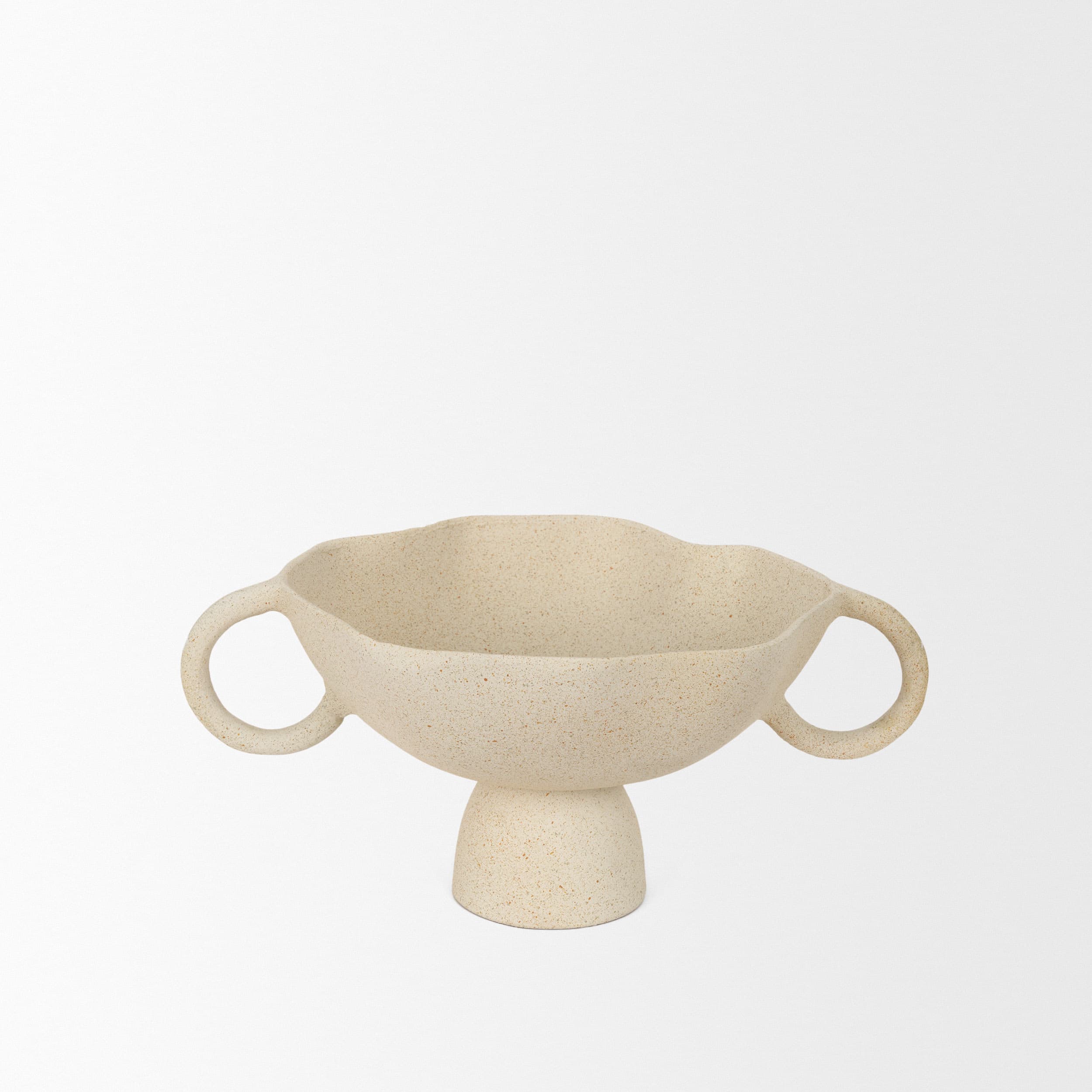 Radka Beige Textured Small Metal Decorative Bowl — product photograph