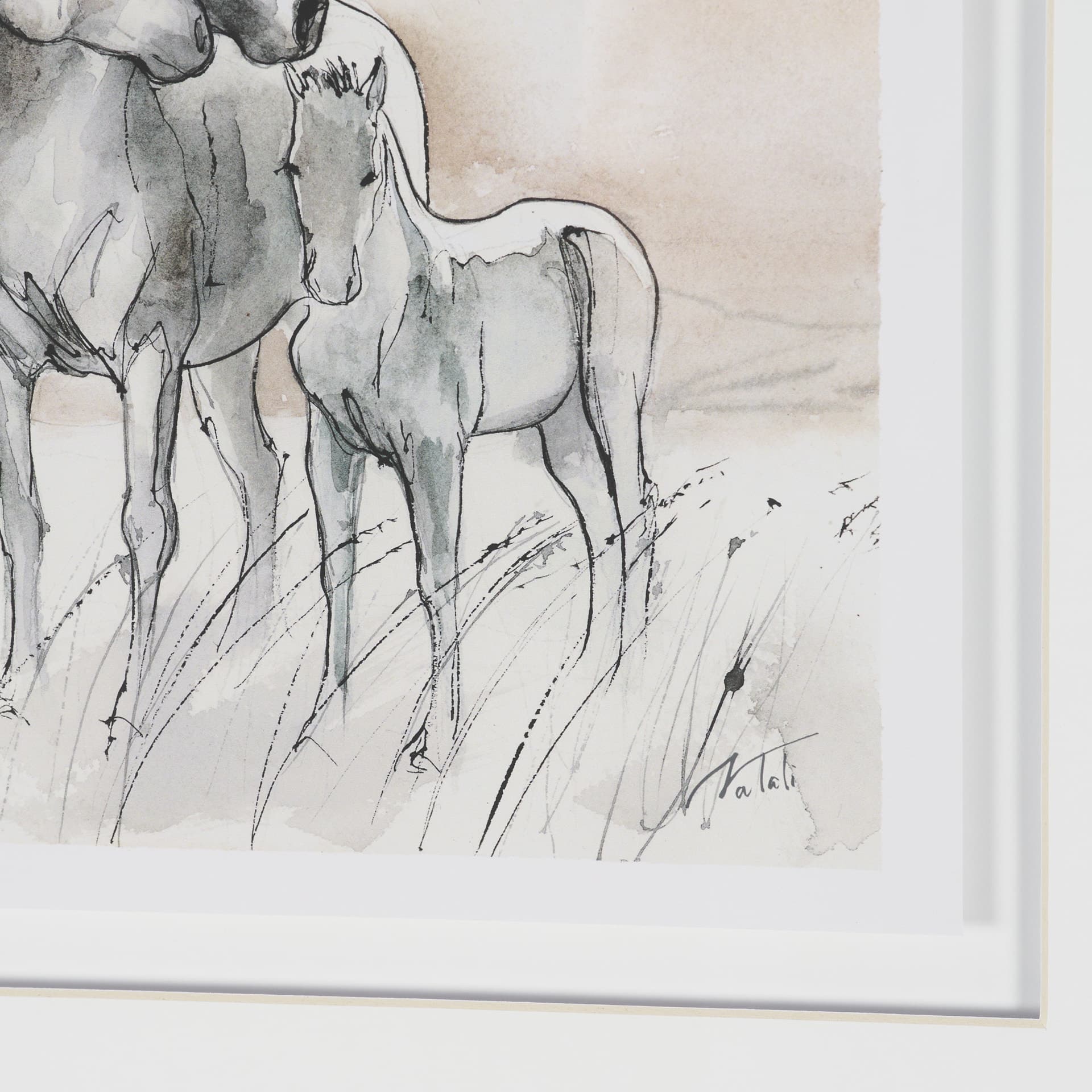 Elegant Beauties by Mercana Studio Framed Artwork Matted under Glass (Set of 2) — product photograph