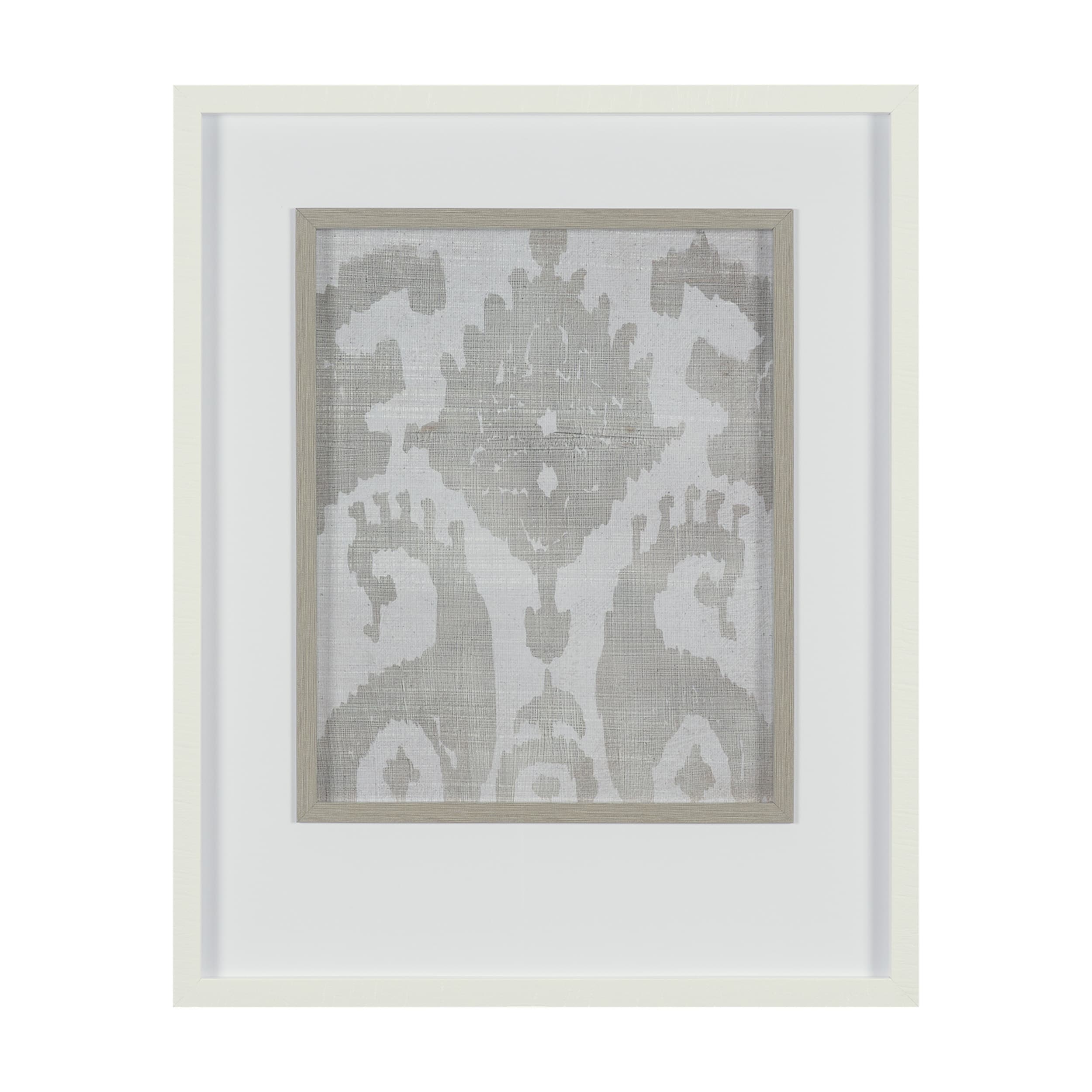 Shadow Ikat V by Chariklia Zarris a Hand Embellished Textured Framed Art Print Matted under Glass — product photograph