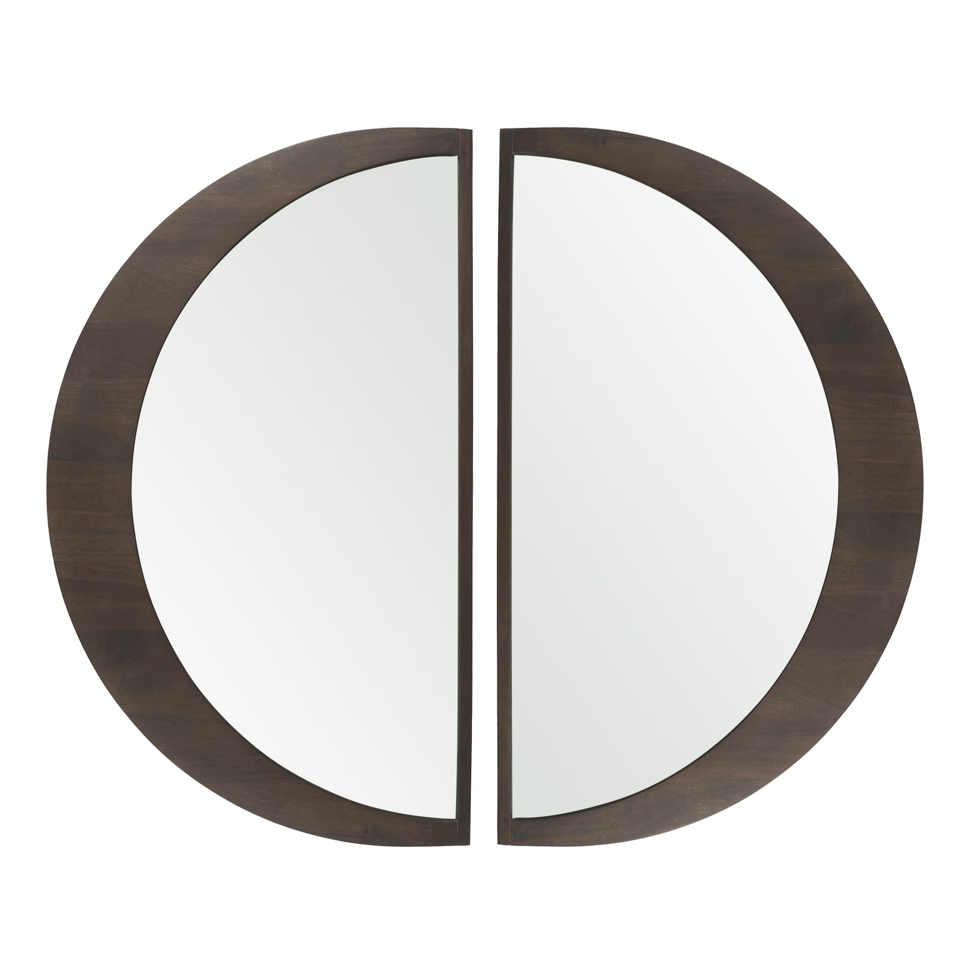 Celeste Dark Brown Wood Large Mirror — product photograph