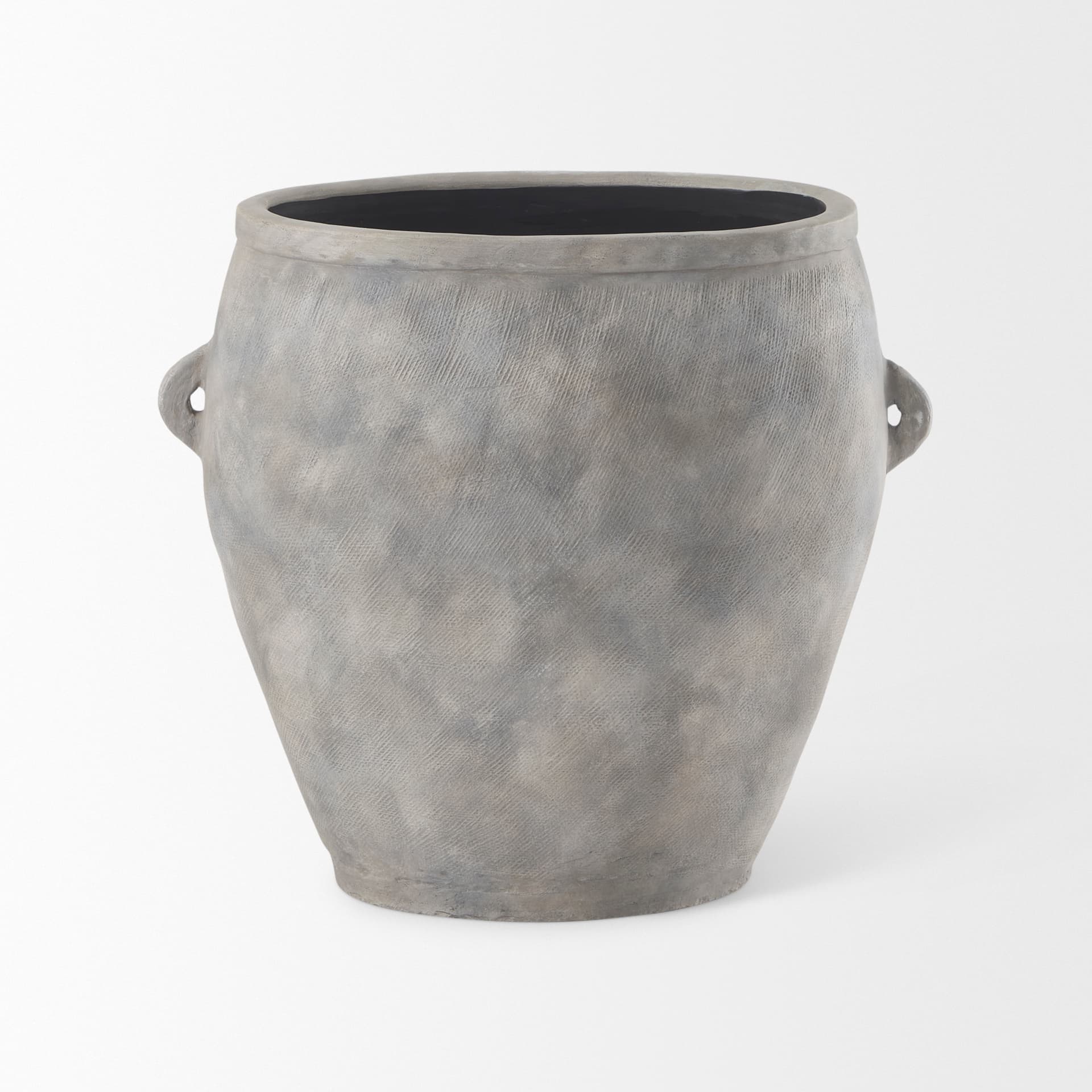 Zuma 27.2L x 18.1W x 24.4H Light Gray Ceramic Floor Vase — product photograph
