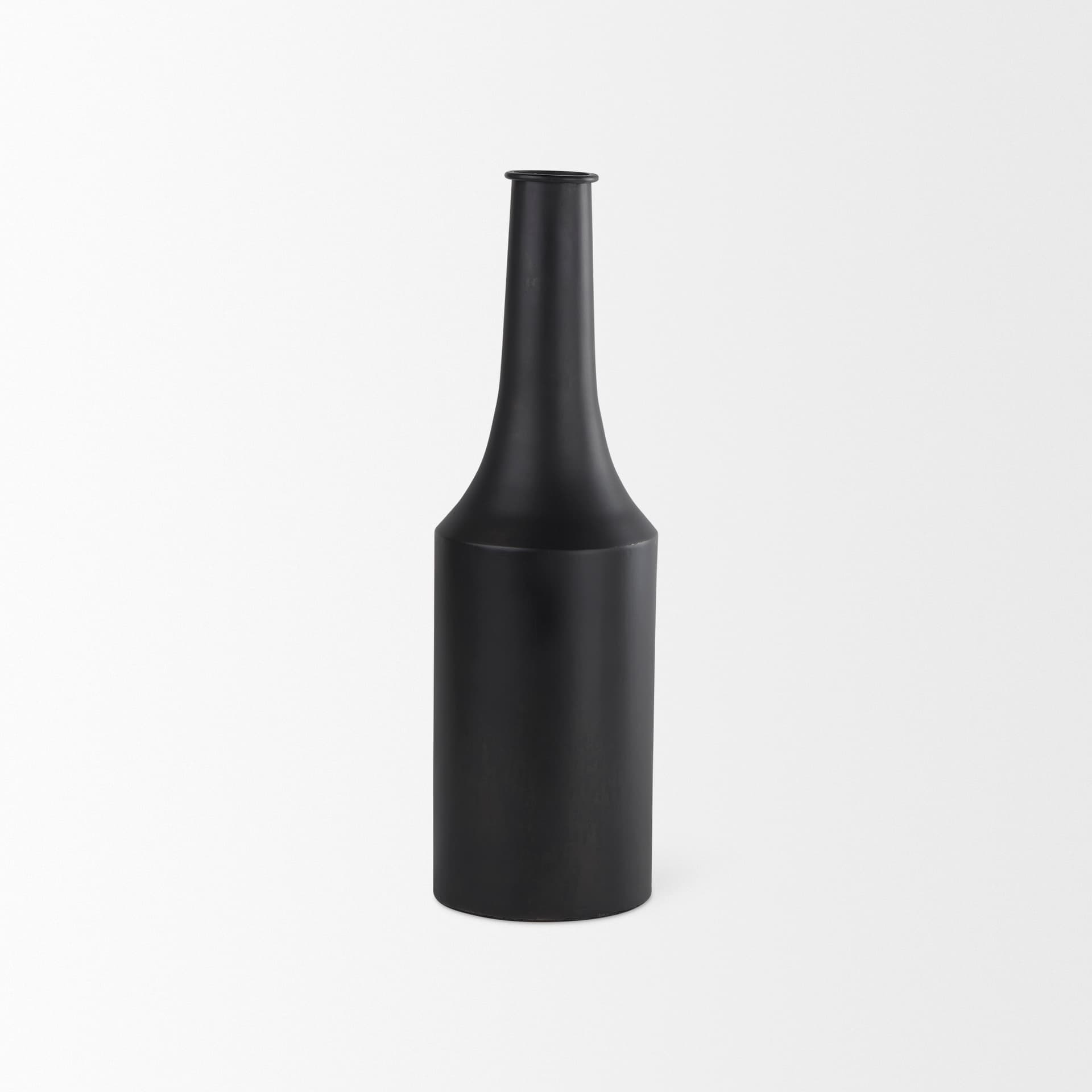 Aubrey Medium 18.0H Black Iron Flower Jug Vase — product photograph