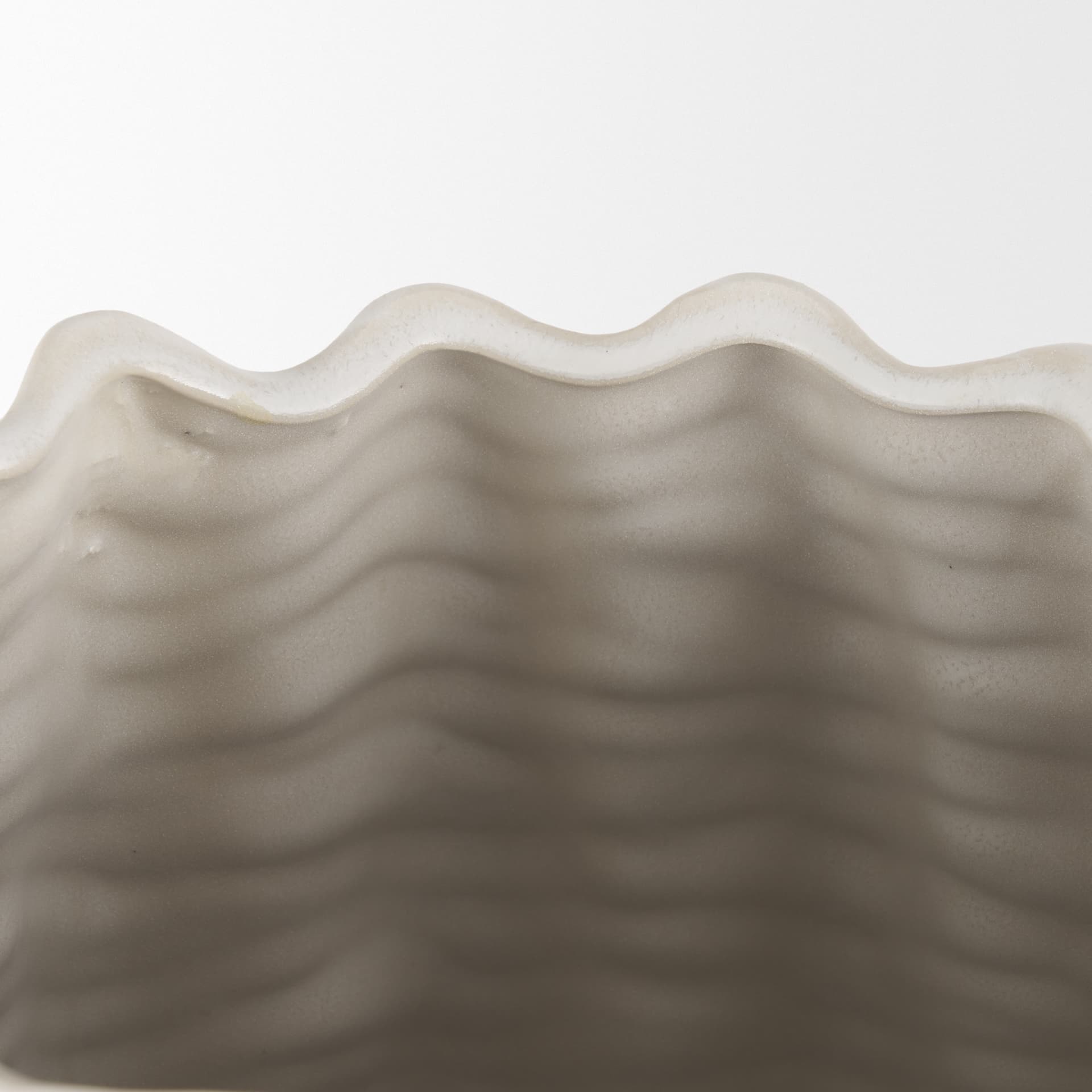 Velia Tall Seashell Sculptural Cream Glazed Ceramic Vase — product photograph