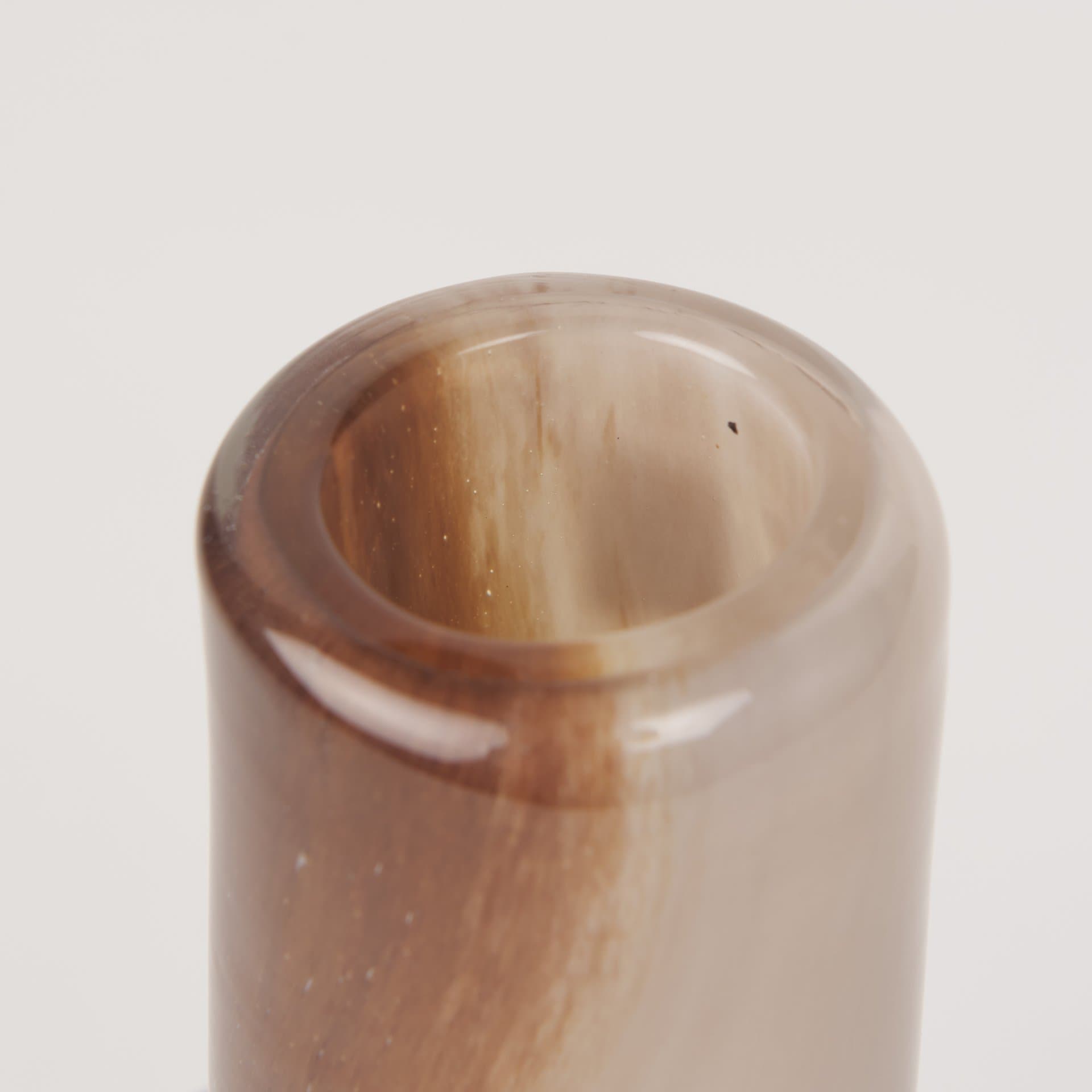 Marans Short Amber Multi-Color Glass Vase — product photograph