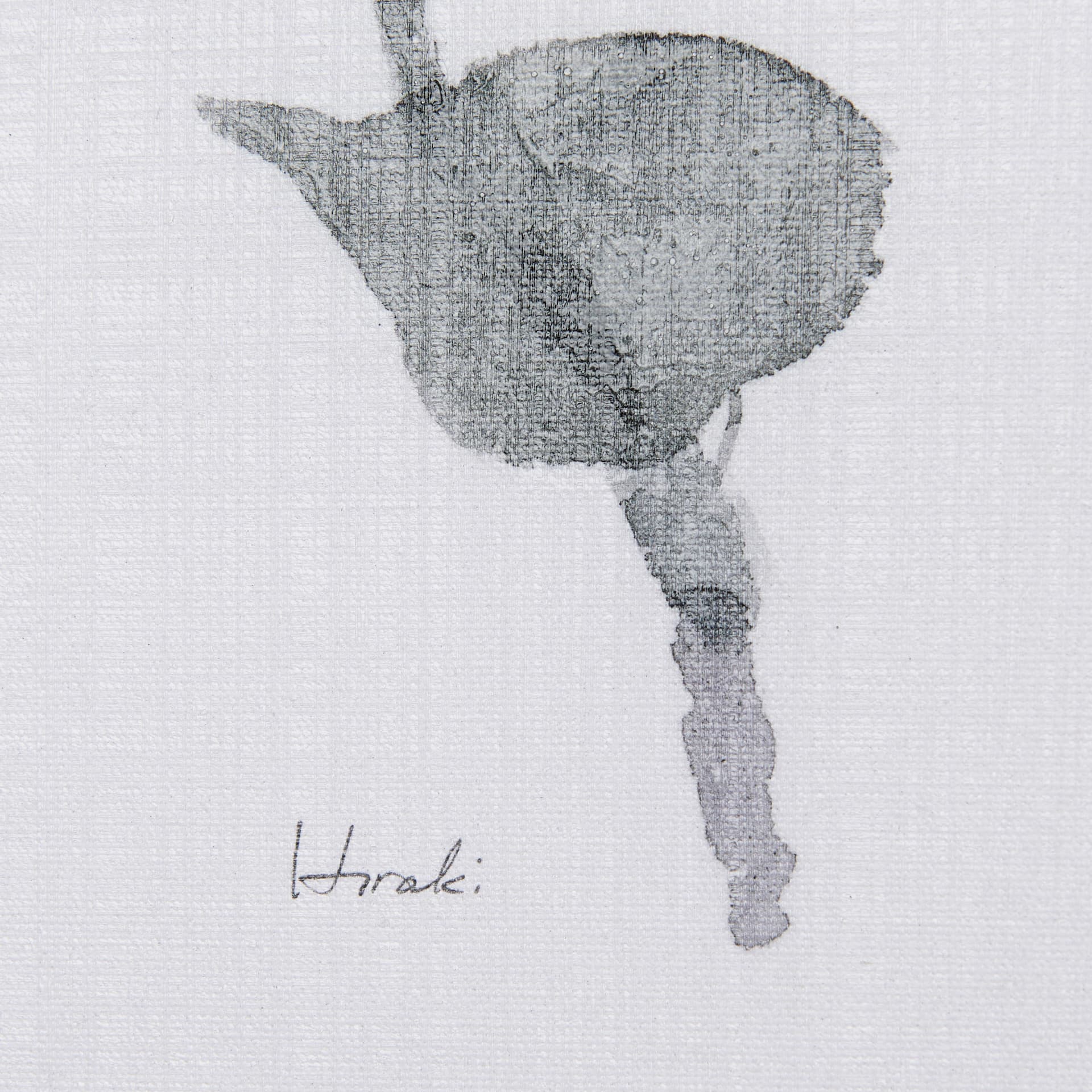 Leaf Shadow III by Mercana Studio a Hand Embellished Textured Canvas — product photograph
