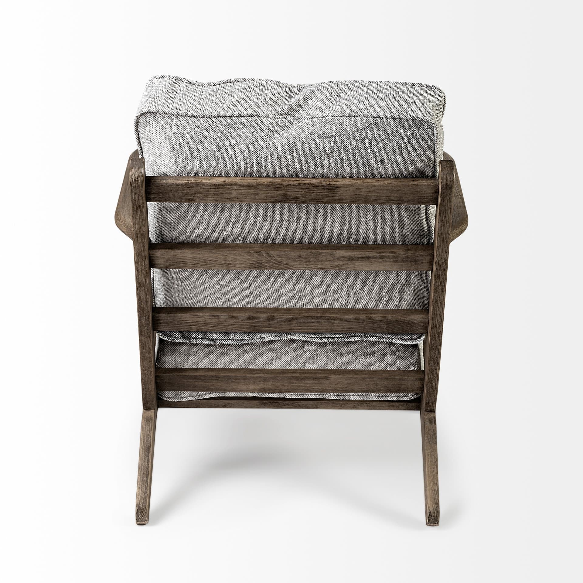 Olympus VI Frost Grey Fabric Wrapped Wooden Frame Accent Chair — product photograph