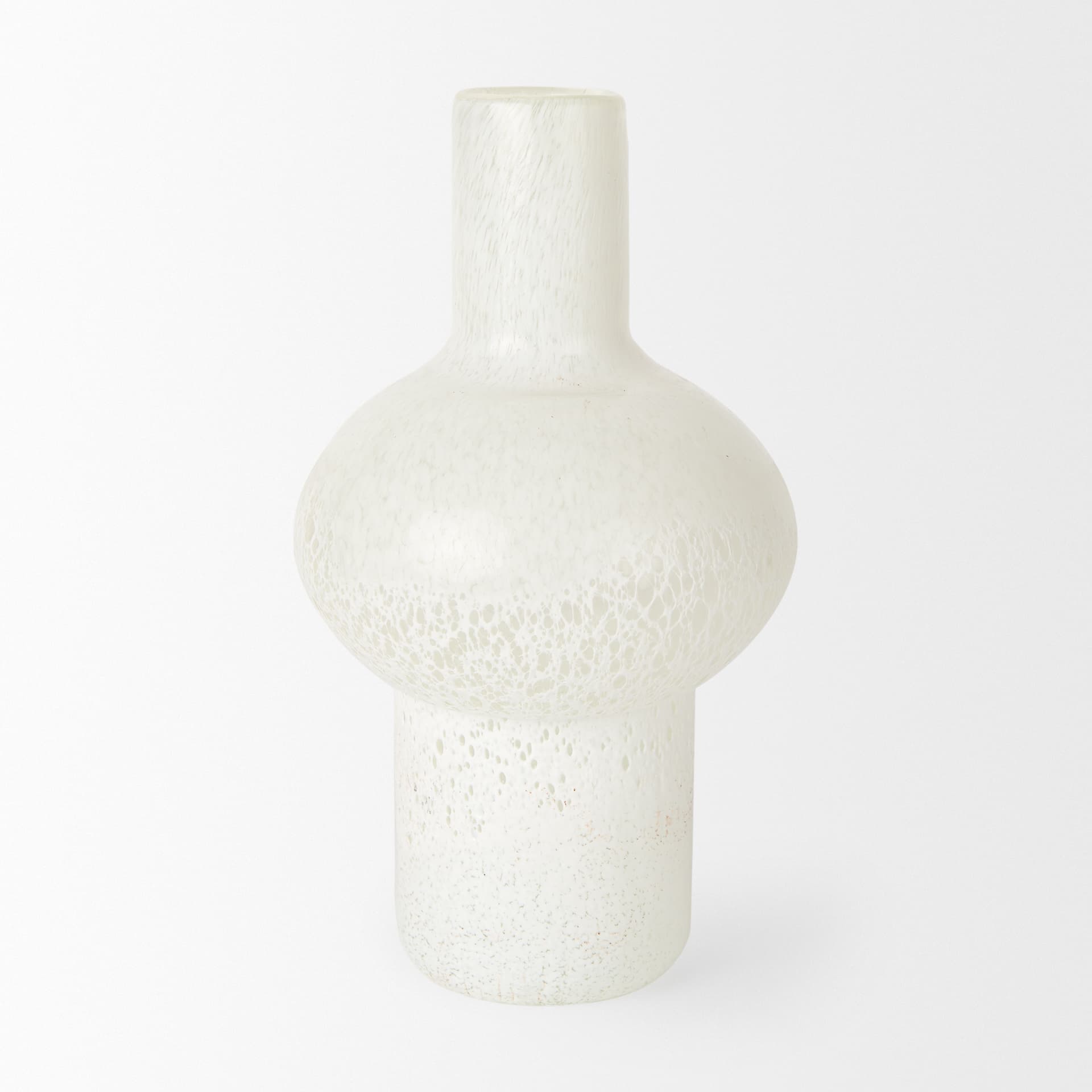 Heket Tall White Glass Vase — product photograph