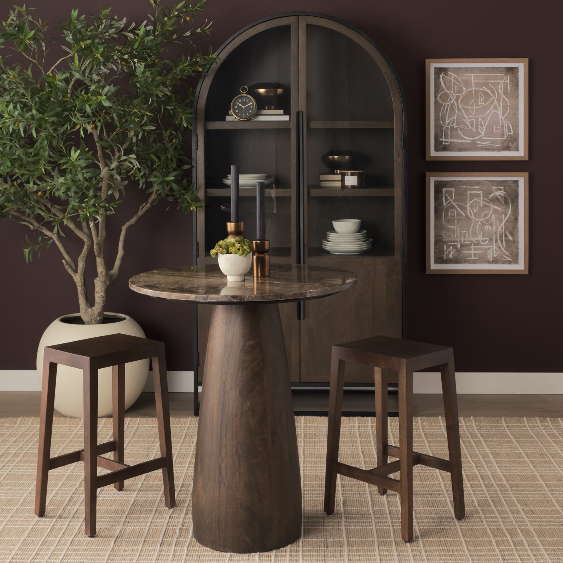 Colony Backless 25in Seat Counter Stool | Medium Dark Brown — product photograph