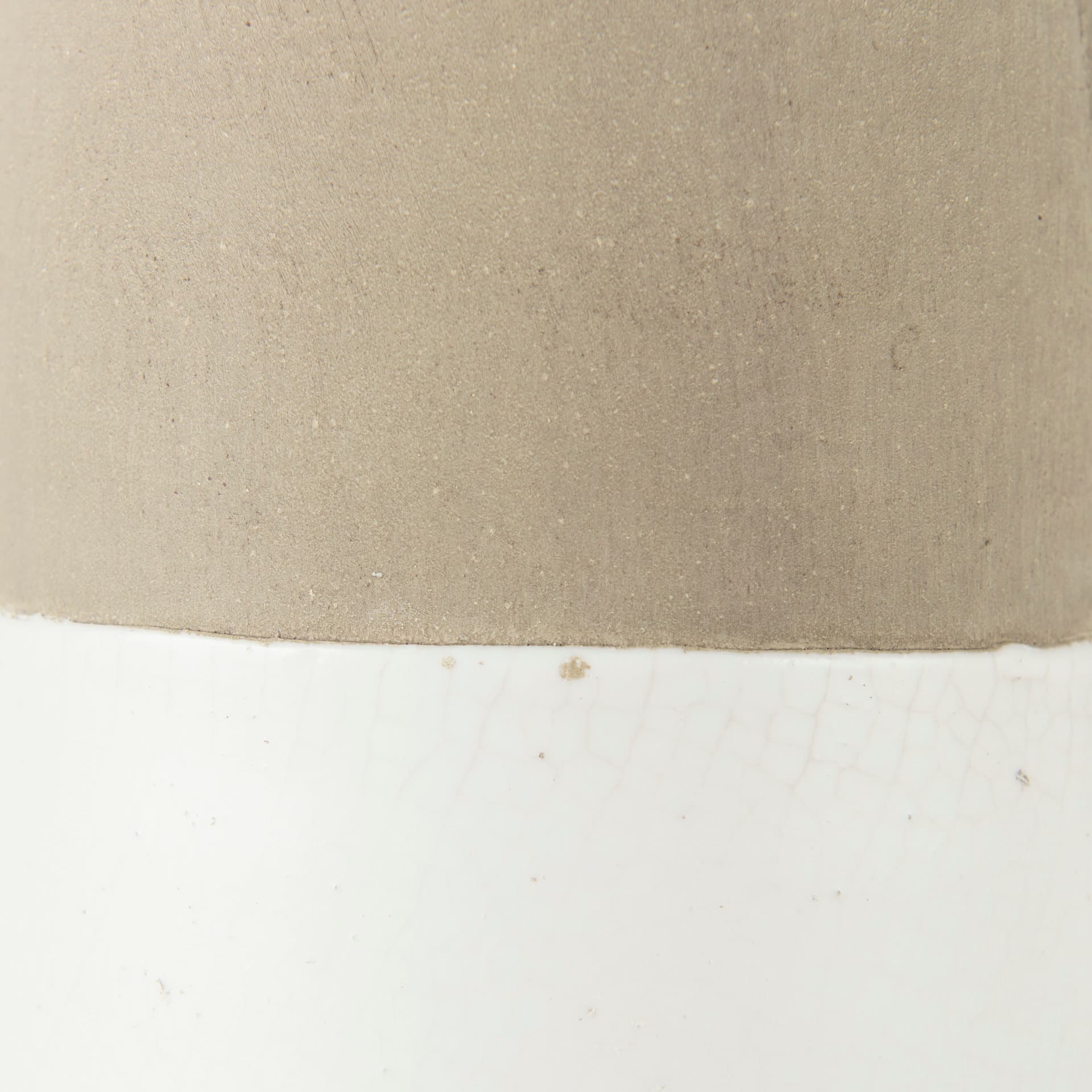 Garand Medium 15H Two-Toned White Natural Ceramic Jug — product photograph