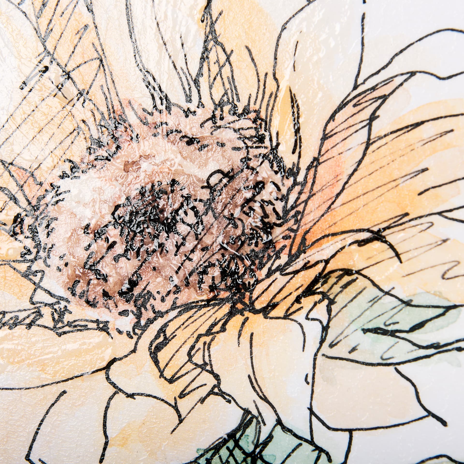 Sunflower I by Mercana Studio a Hand Embellished Textured Framed Art Print — product photograph