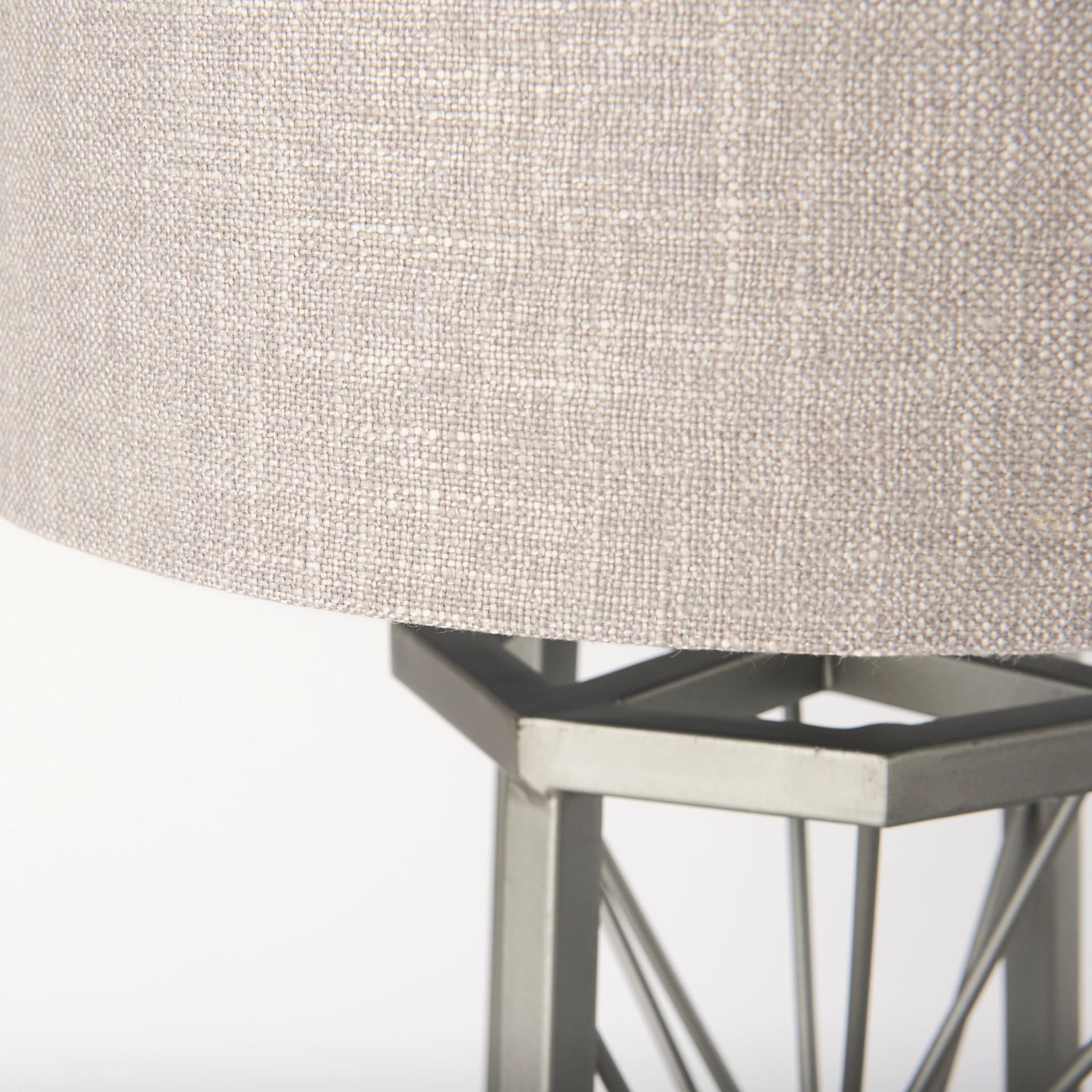 Raen (28.5"H) Gray Metal Octagonal Base w/Beige Shade Table Lamp — product photograph