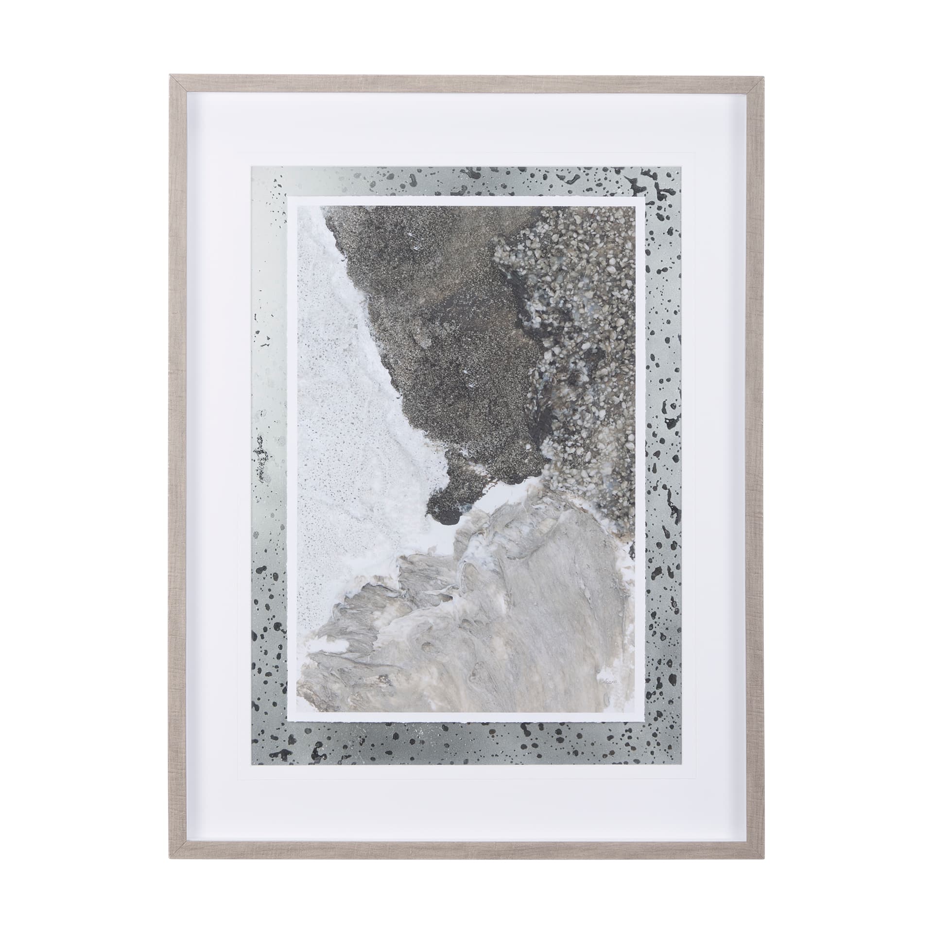Mudslide I by Mercana Studio a Hand Embellished Textured Framed Art Print Matted under Glass — product photograph