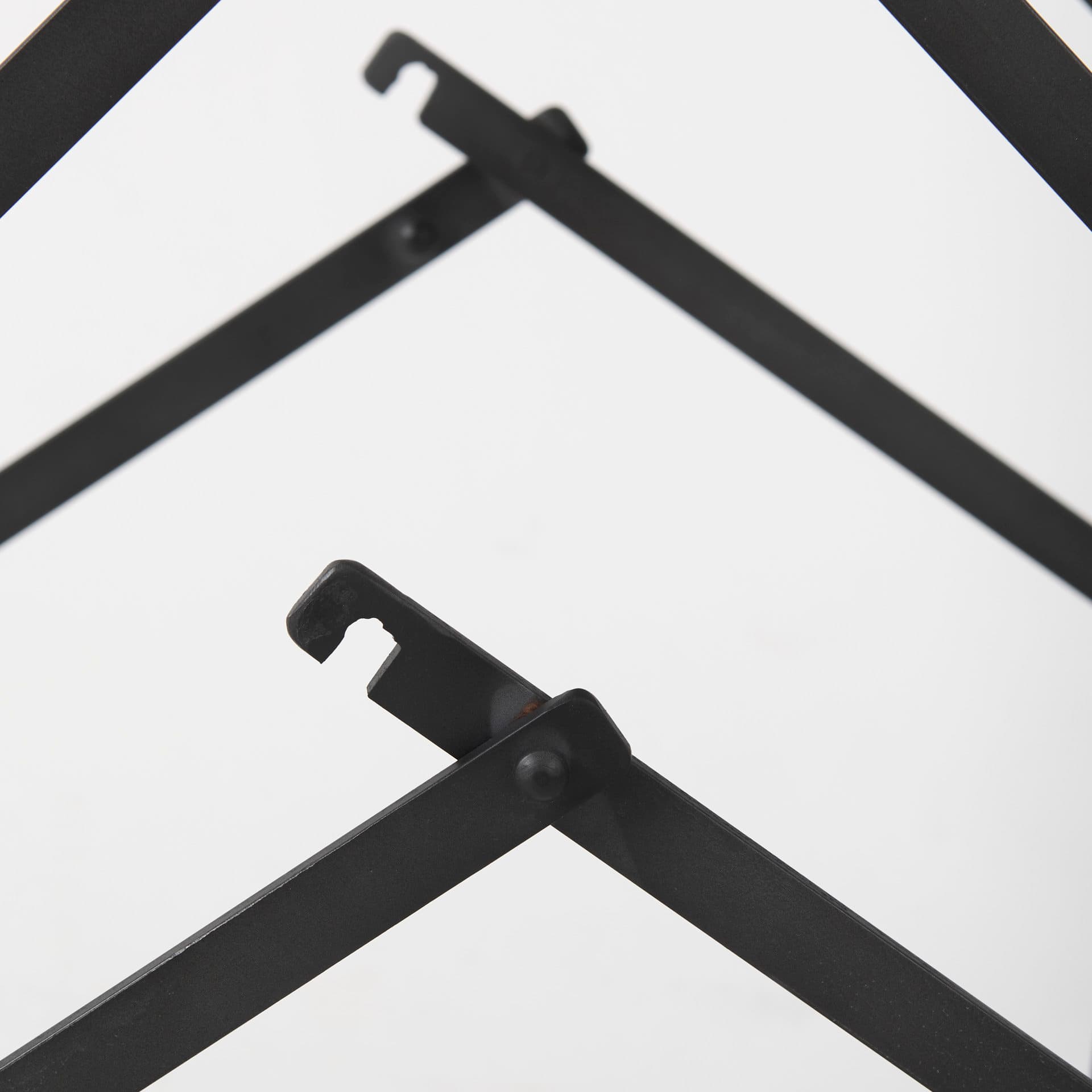 Direttore Backless 44.1in Seat Bar Stool | Black Leather w/ Black Iron — product photograph