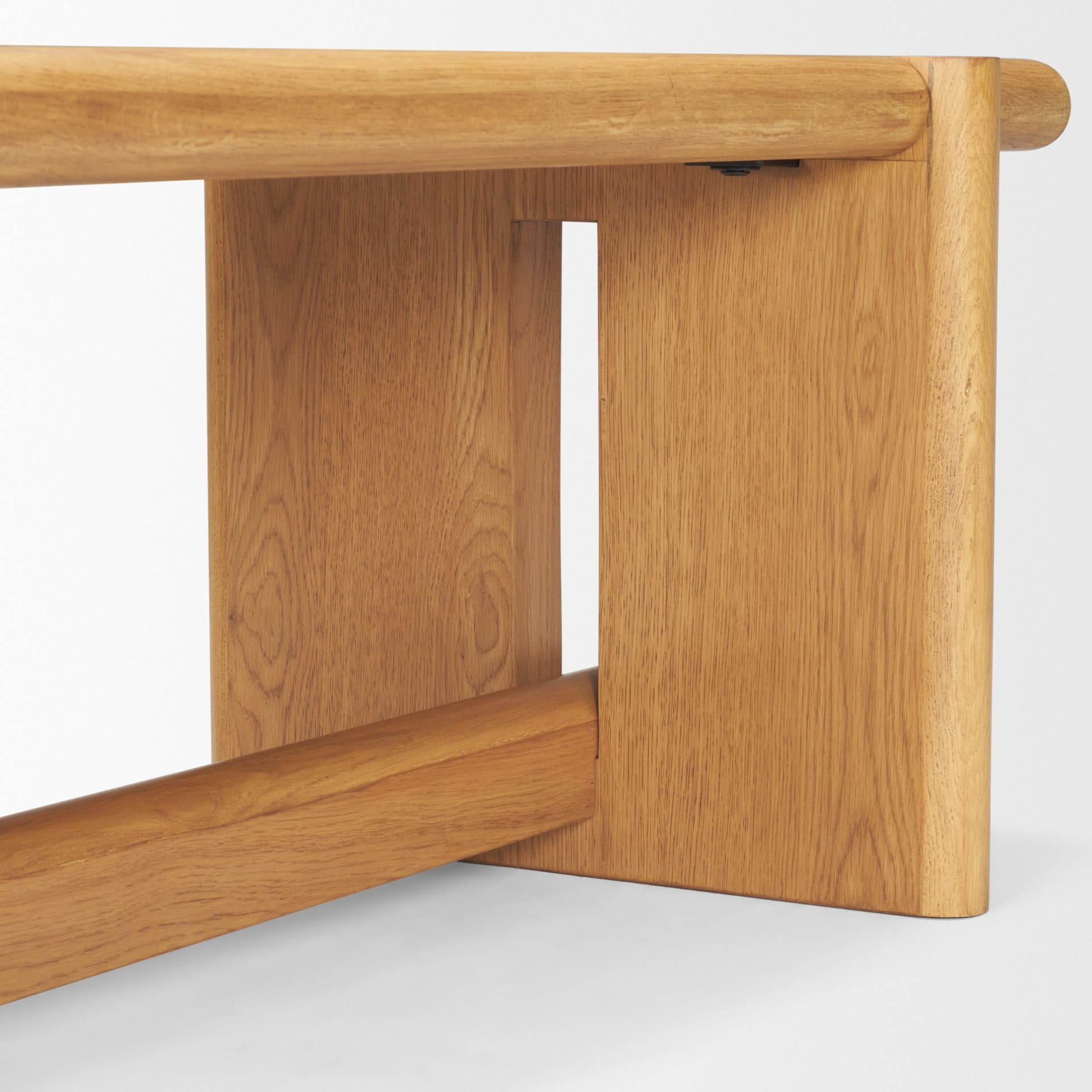 Rowan Light Brown Oak Wood Bench — product photograph