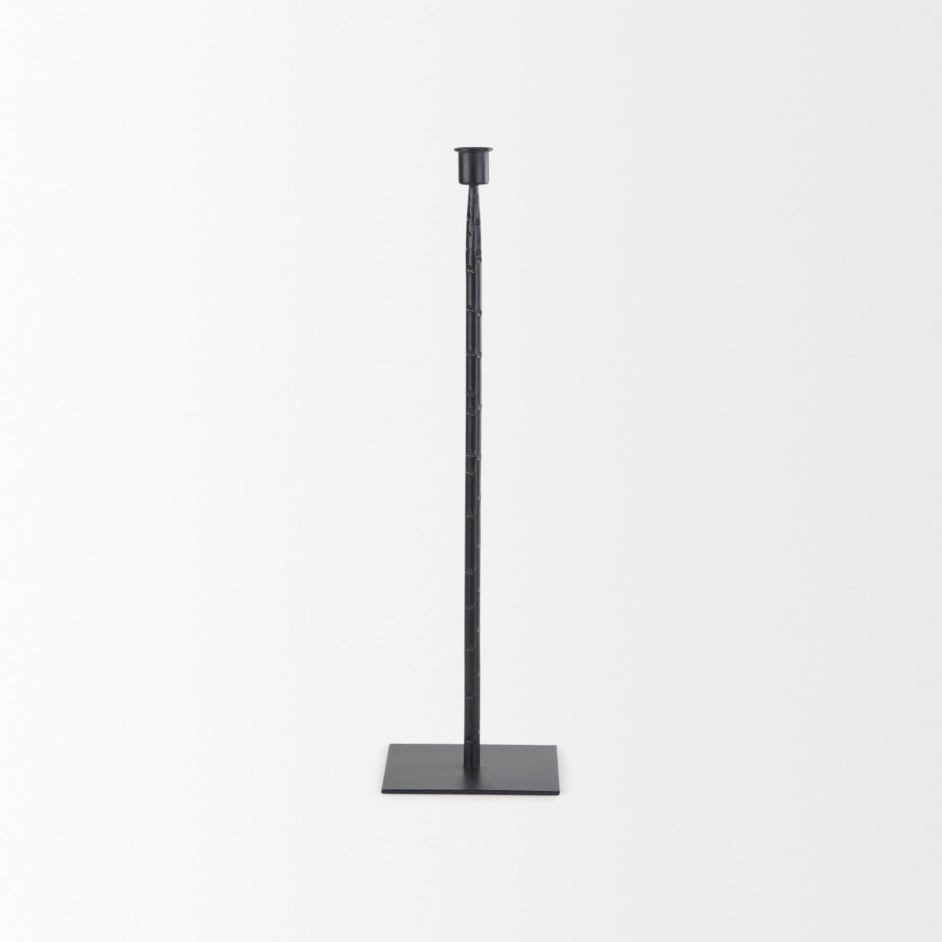 Porter 5.0L x 5.0W x 18.0H Medium Black Iron Candle Holder — product photograph