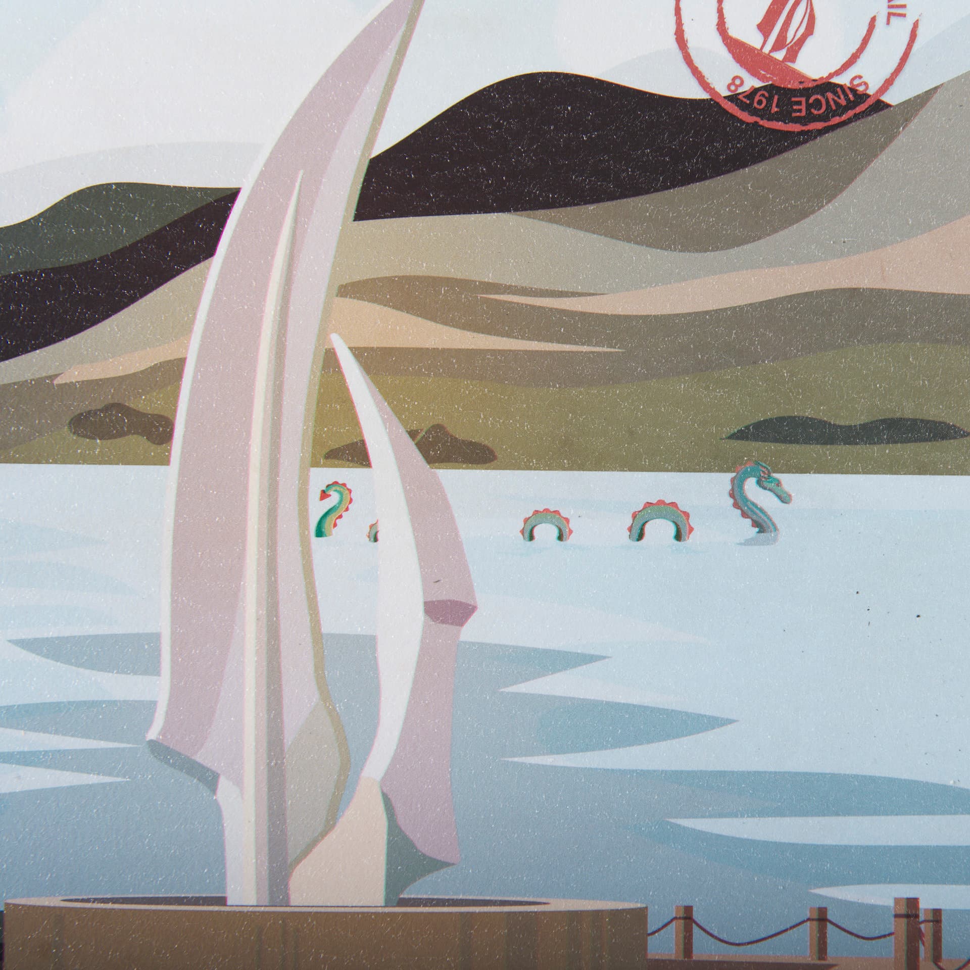 Kelowna Go Canada (SM) by Mercana Studio a Hand Embellished Framed Art Decograph Print — product photograph