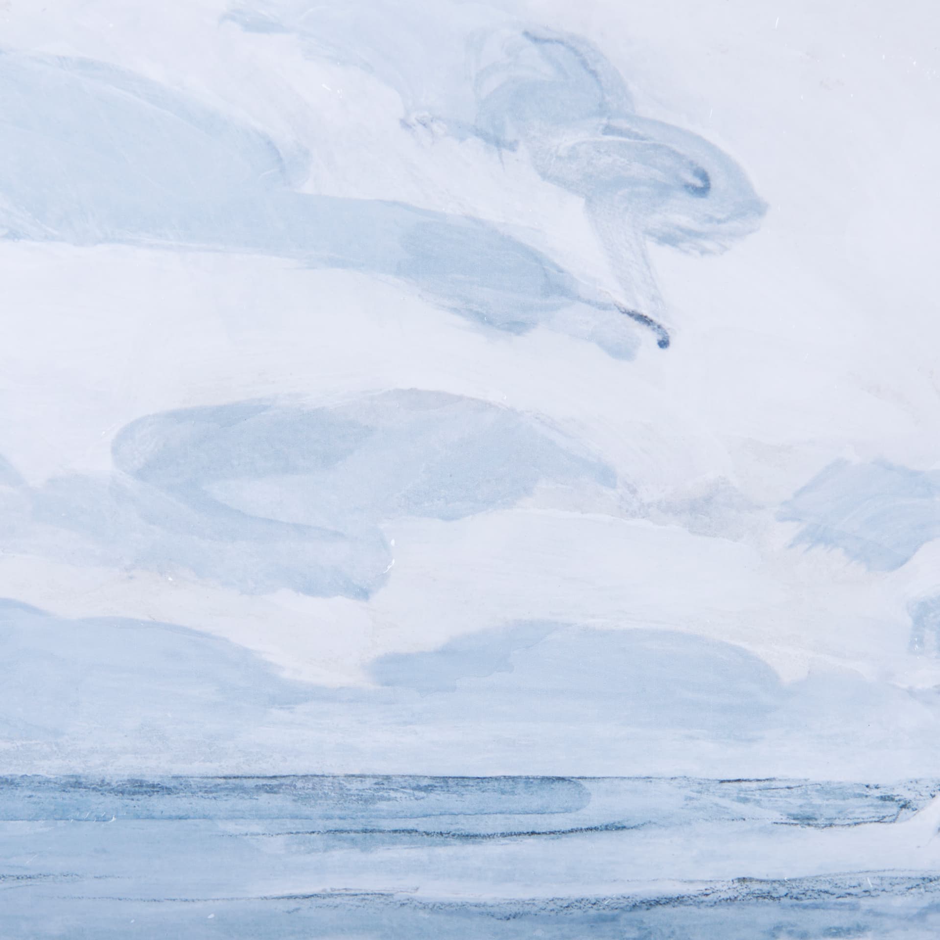 Cloud and Sea by Mercana Studio a Hand Embellished Textured Framed Art Print Matted under Glass — product photograph