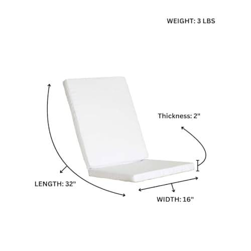 Hinged Chair White Cushions TC19-2-W — product photograph
