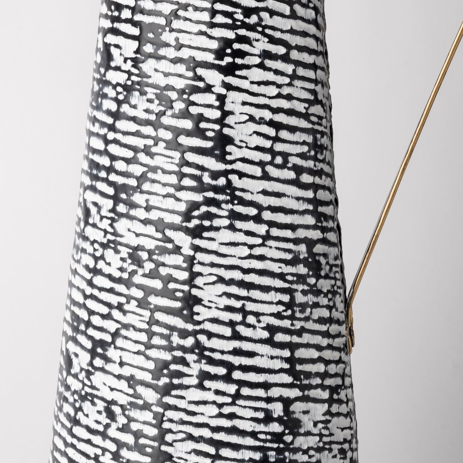 Colette Large Black/White Patterned Vase — product photograph