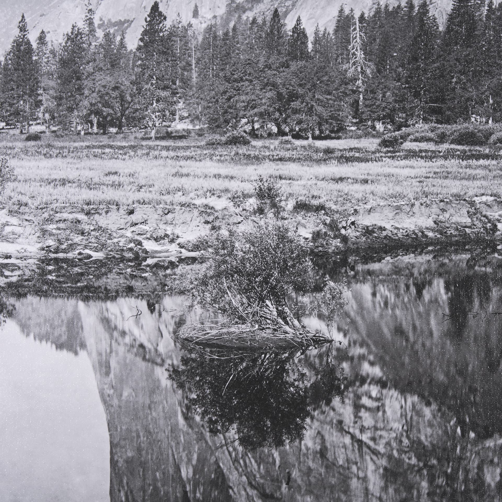 Mirror View by Carleton E Watkins a Hand Embellished Textured Framed Photo Art Print — product photograph