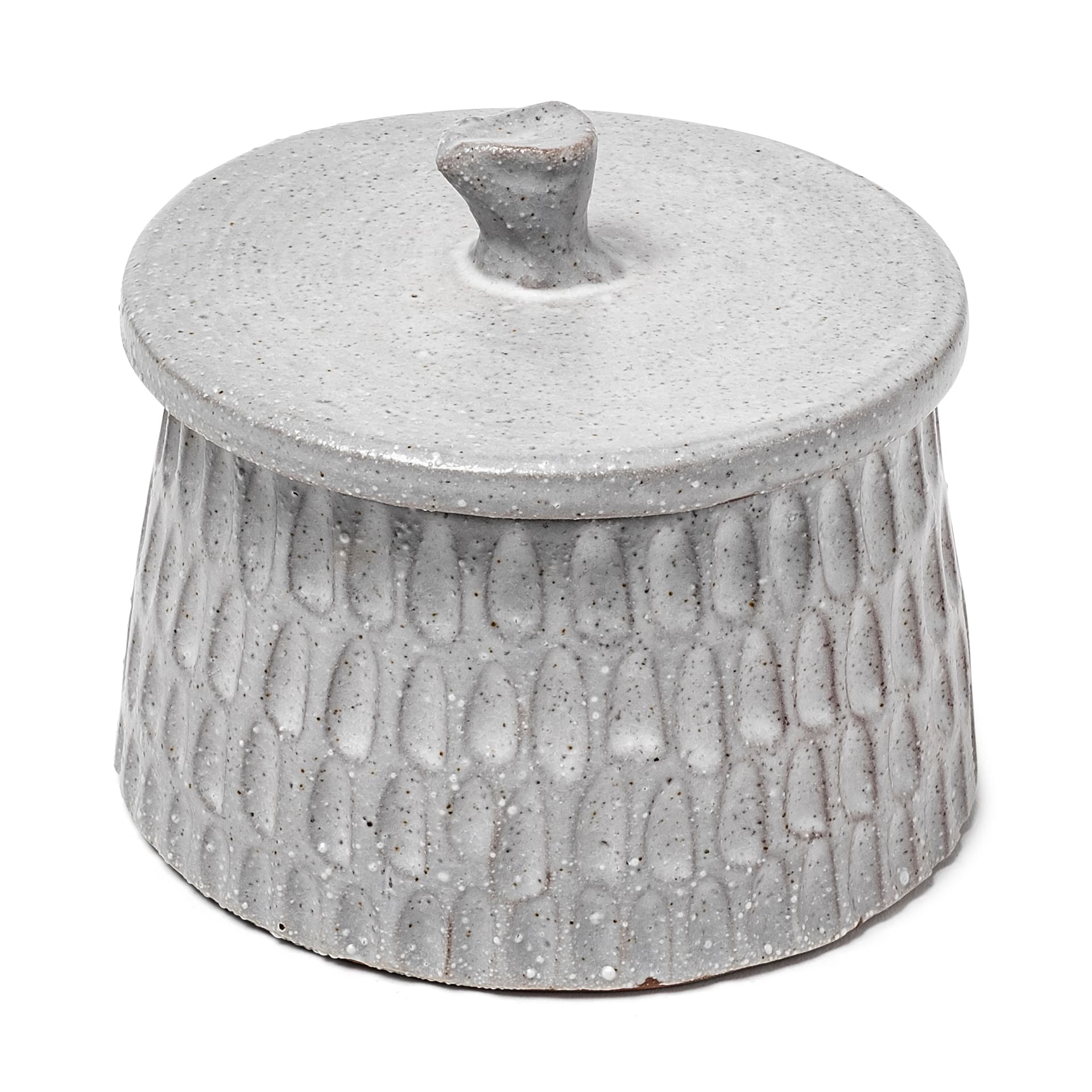 Azul (Large) 5L x 5W Gray Ceramic Detailed Decorative Box — product photograph
