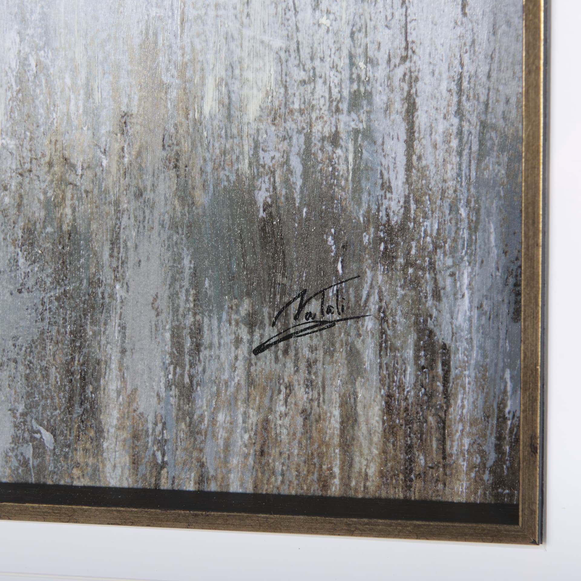 Misty Day I by Mercana Studio a Hand Embellished Textured Framed Art Print Matted under Glass — product photograph
