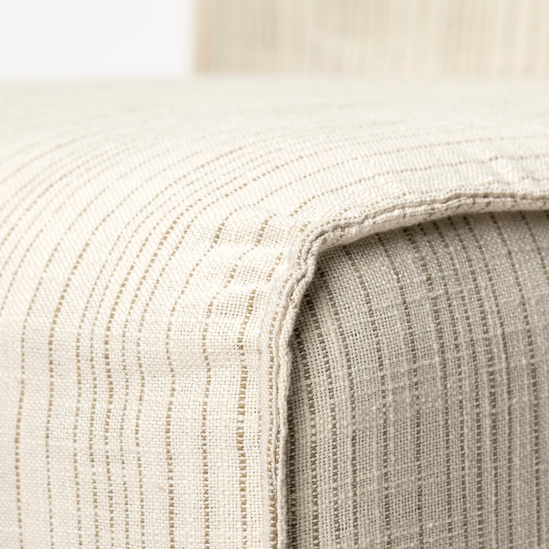 Damon Barrel Back Dining Arm Chair | Cream Fabric w/ Caster Base — product photograph