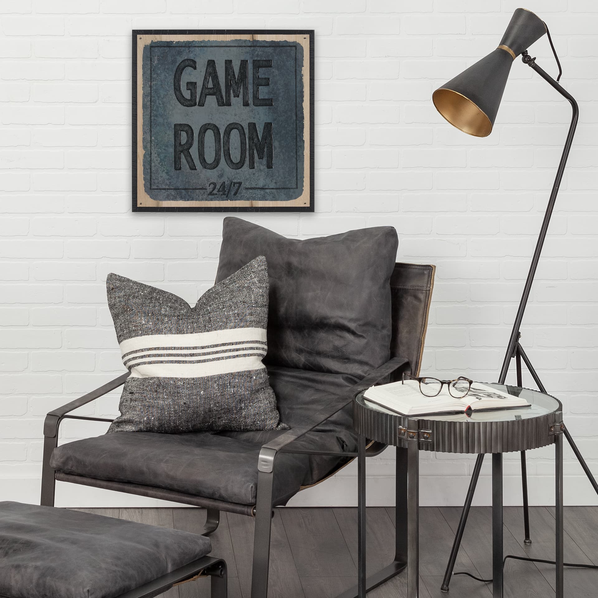 Game Room SQ by Mercana Studio a Hand Embellished Framed Art Print — product photograph