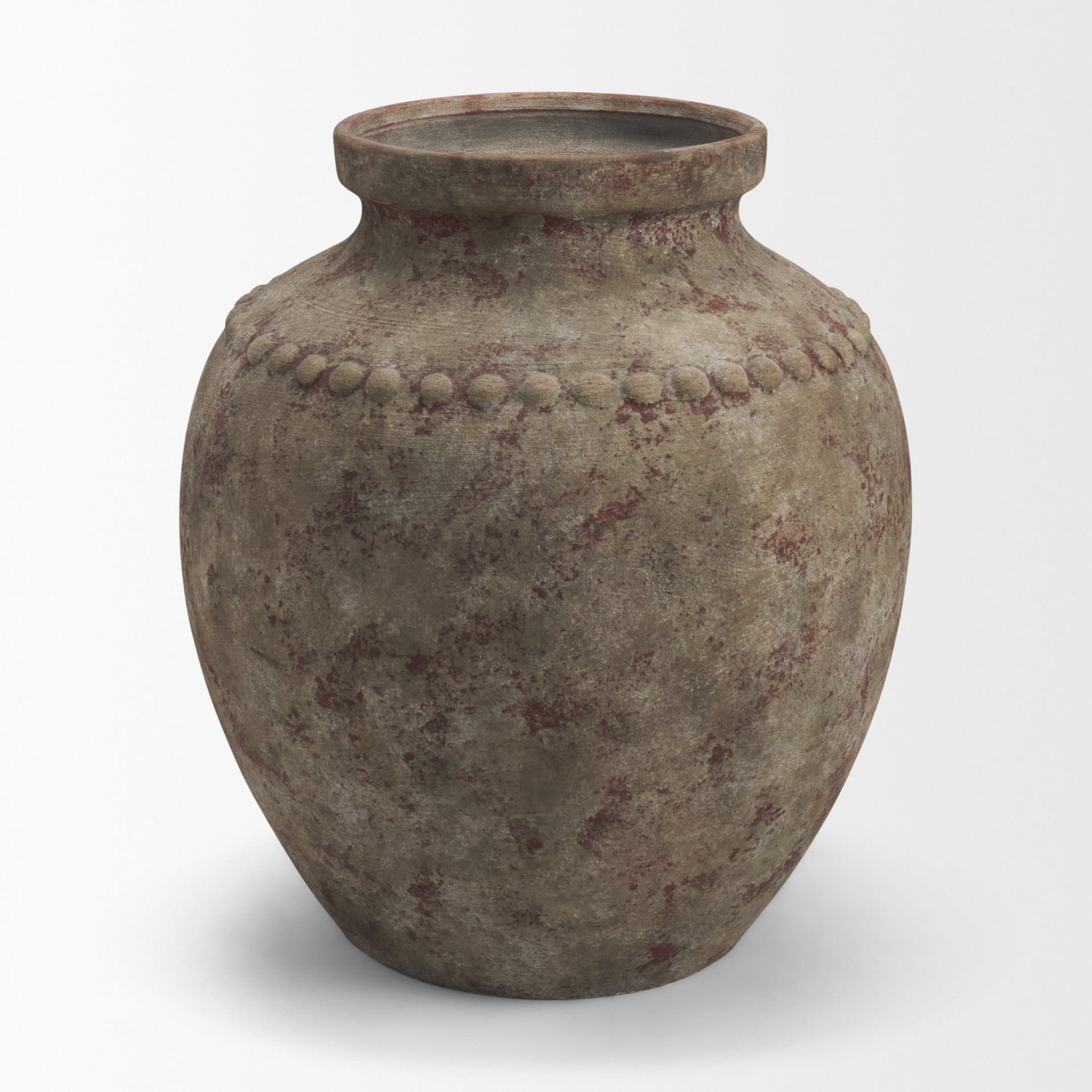 Mattone 24.4H Rustic Weathered Terracotta Floor Vase — product photograph