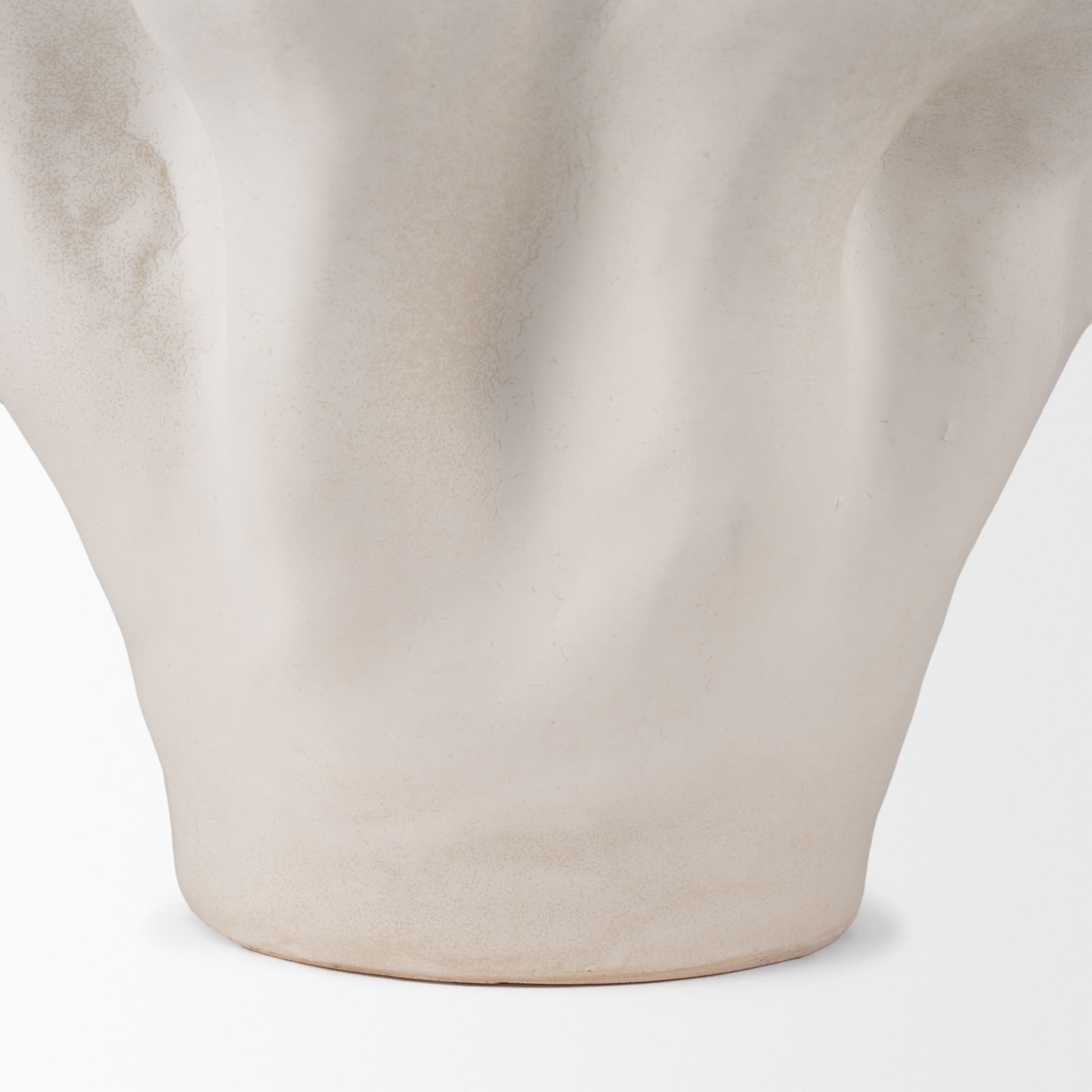 Vanna Sculptural Cream Glazed Ceramic Vase — product photograph