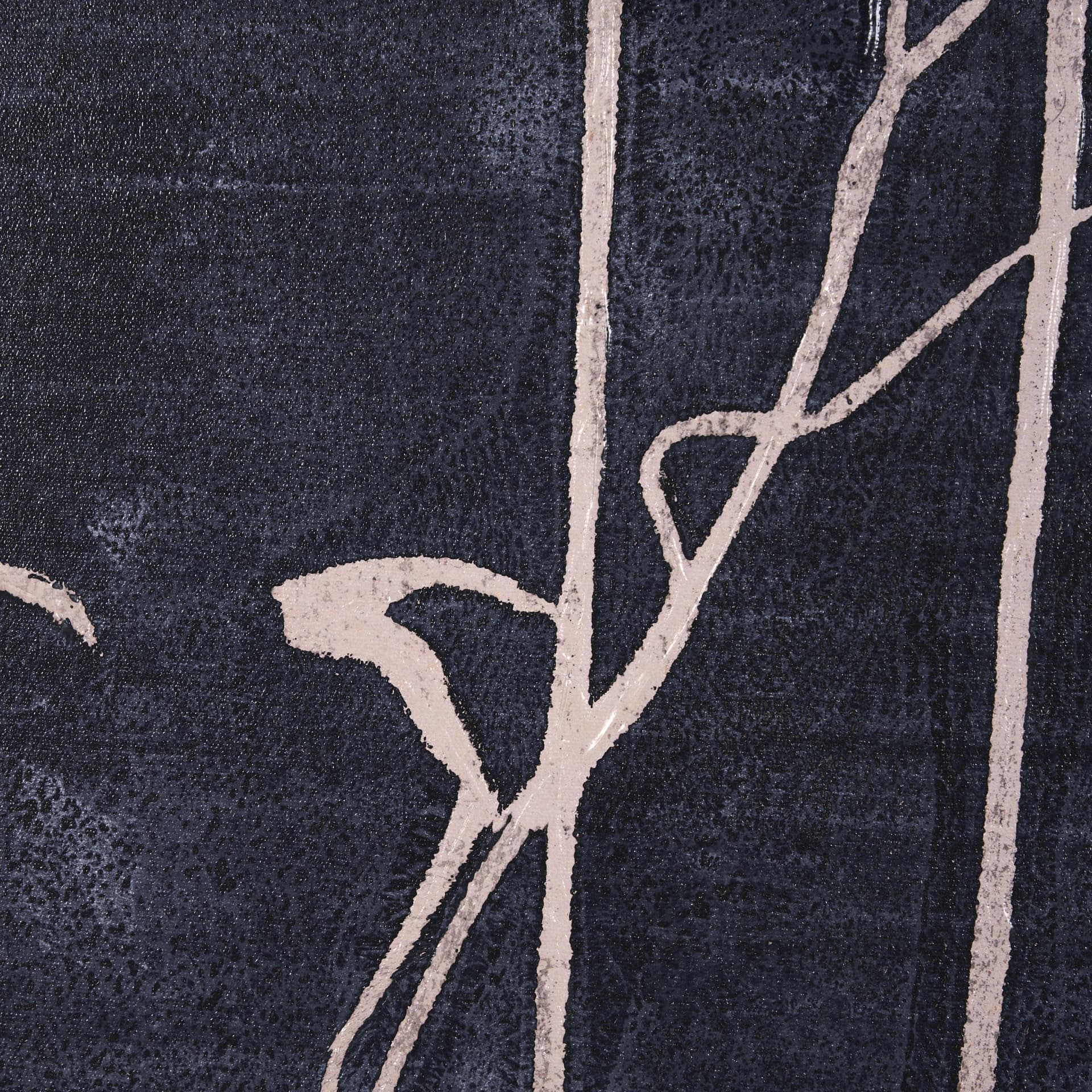 Herbes Hautes Indigo I by Mercana Studio a Hand Embellished Textured Framed Art Print — product photograph
