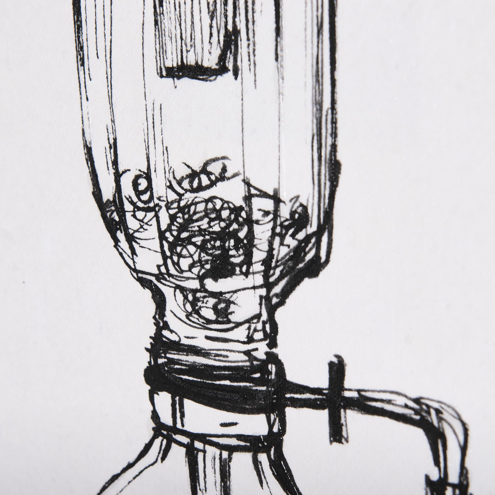Siphon Coffee Maker by Mercana Studio a Hand Embellished Textured Canvas — product photograph