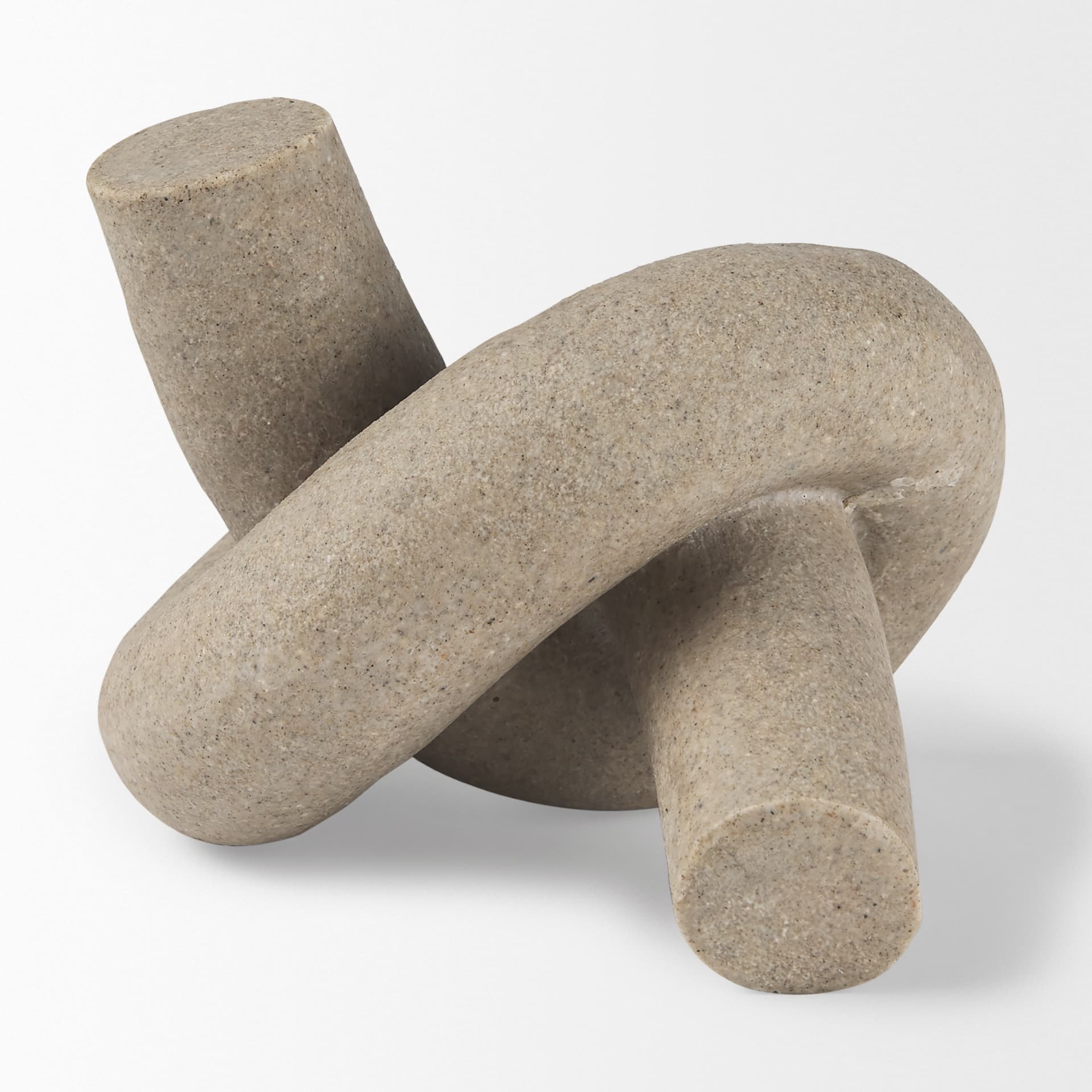 Otto Sandstone Resin Small Knot Sculpture Decorative Object — product photograph