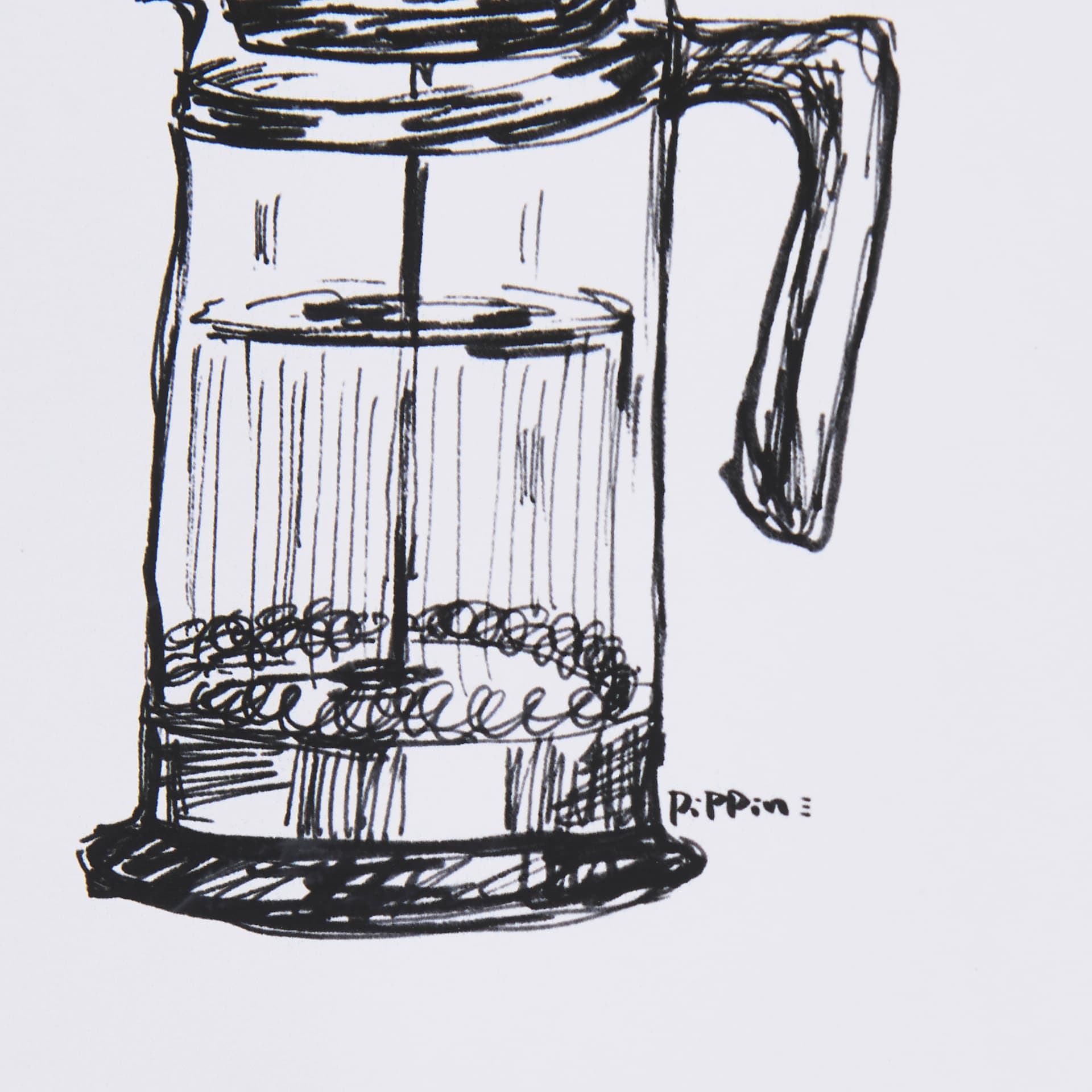 French Press by Simeng a Framed Art Print Matted under Glass — product photograph