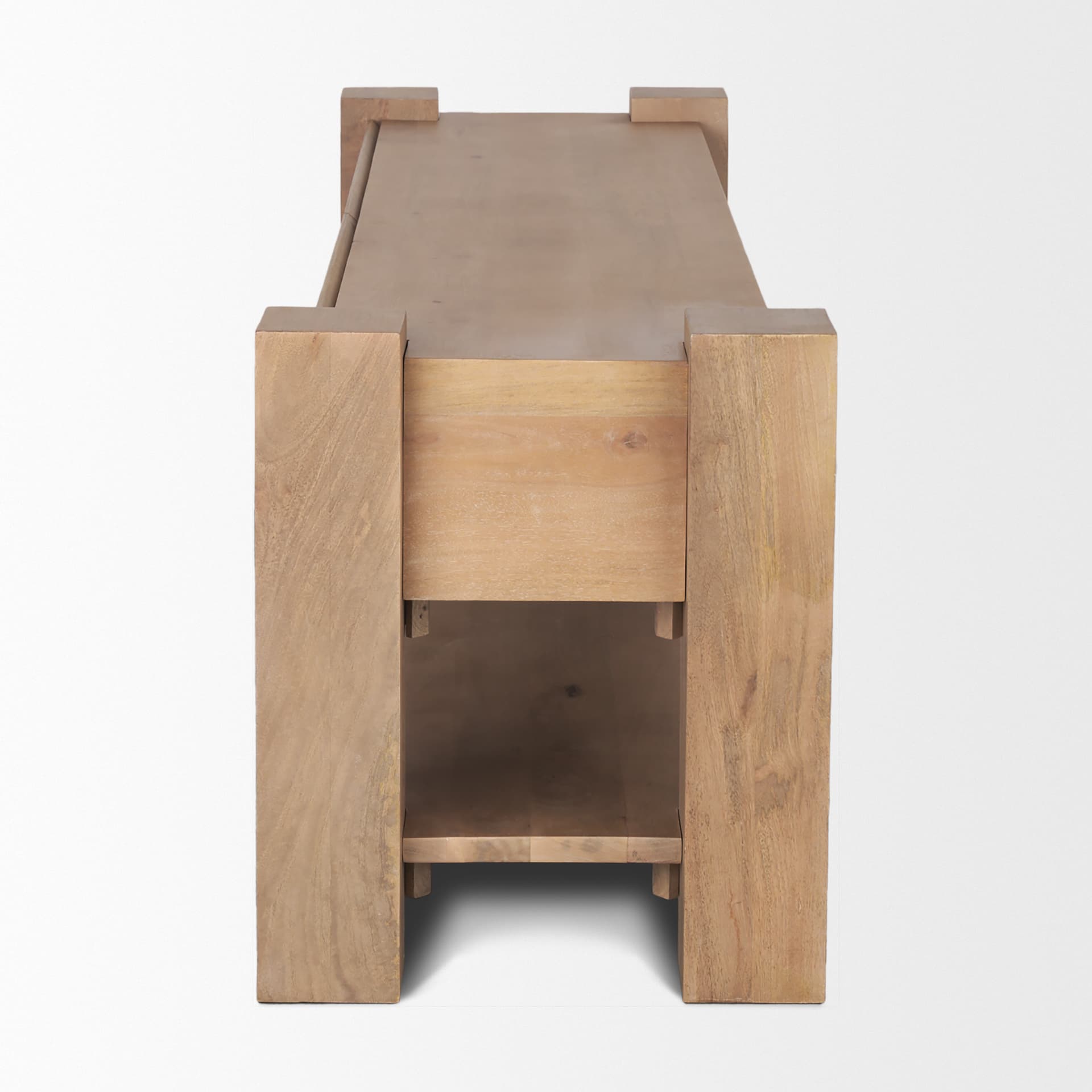 Beth Light Brown Wood Media Console — product photograph