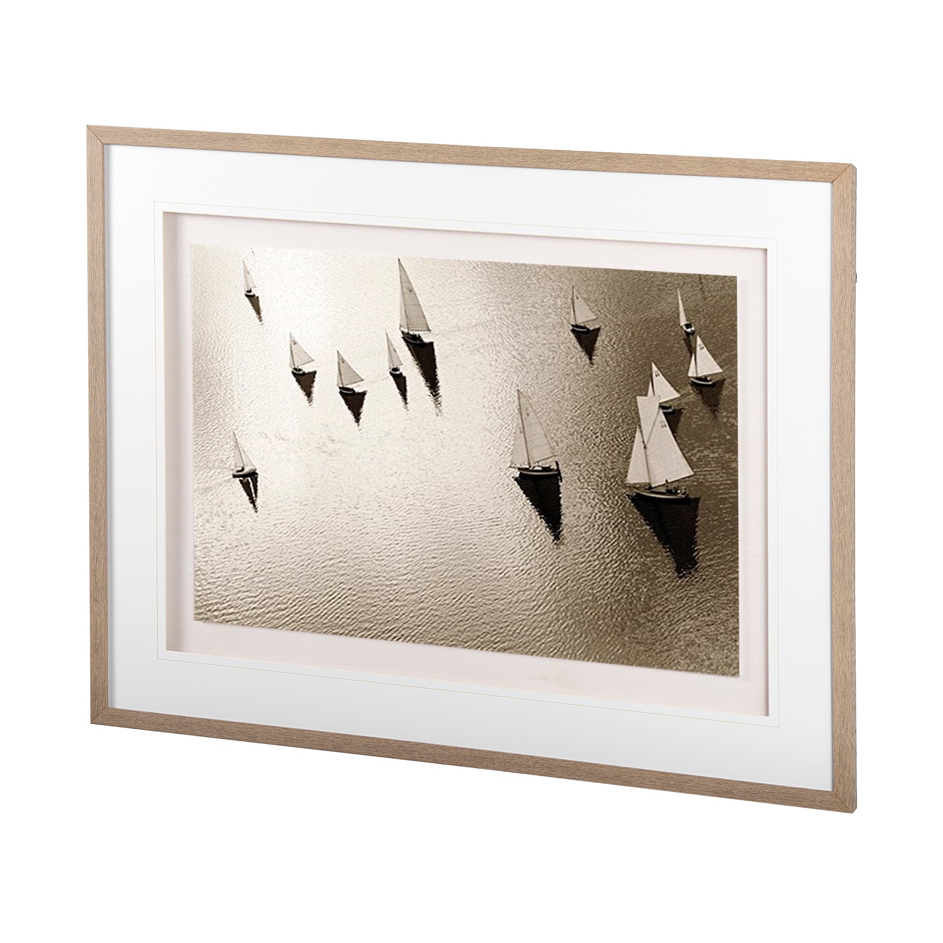 Broads Regatta, Island Yachts by Ben Wood Hand Embelished Framed Photo Art Print Matted under Glass — product photograph