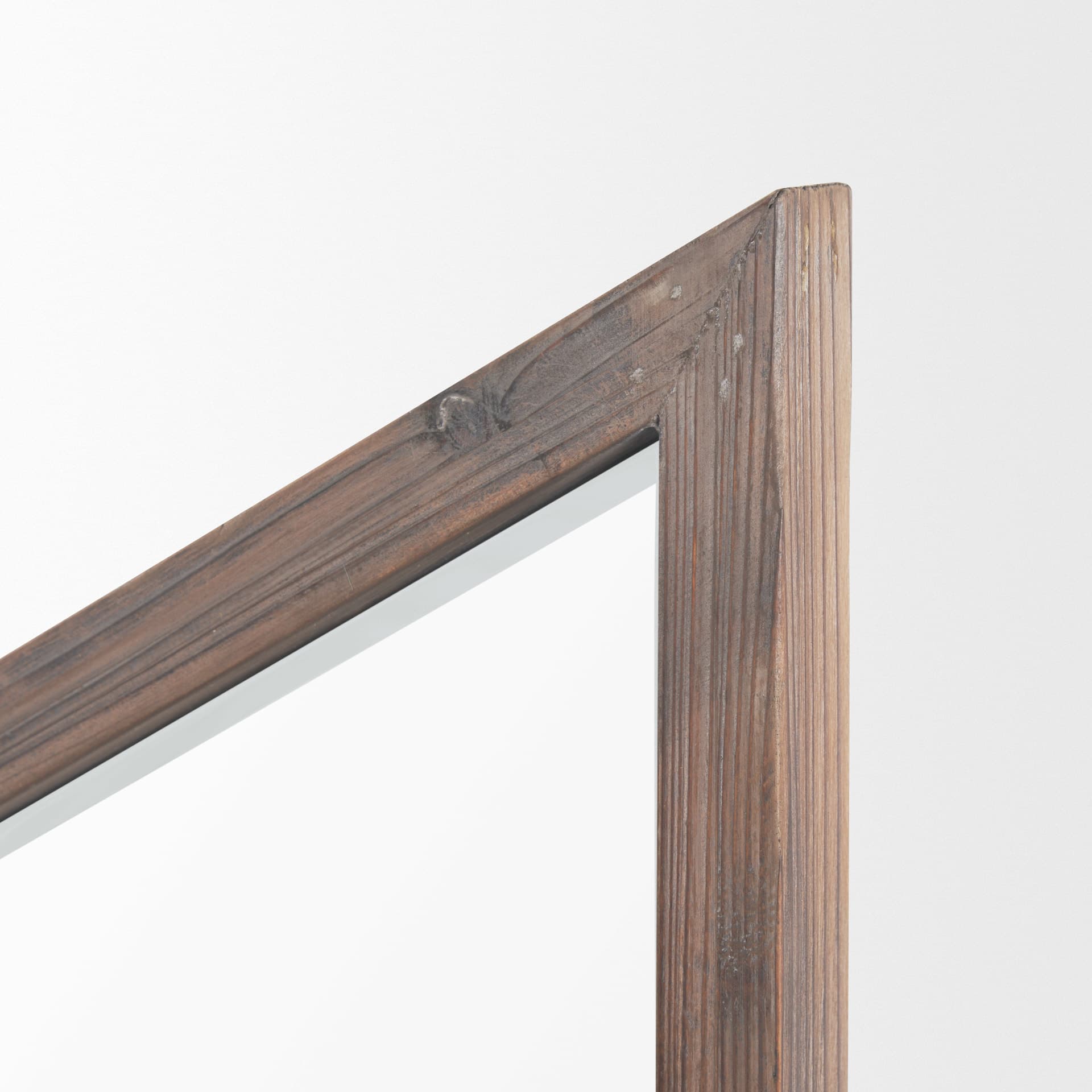 Chevren 26 x 22 Medium Brown Wood Frame Mirror — product photograph