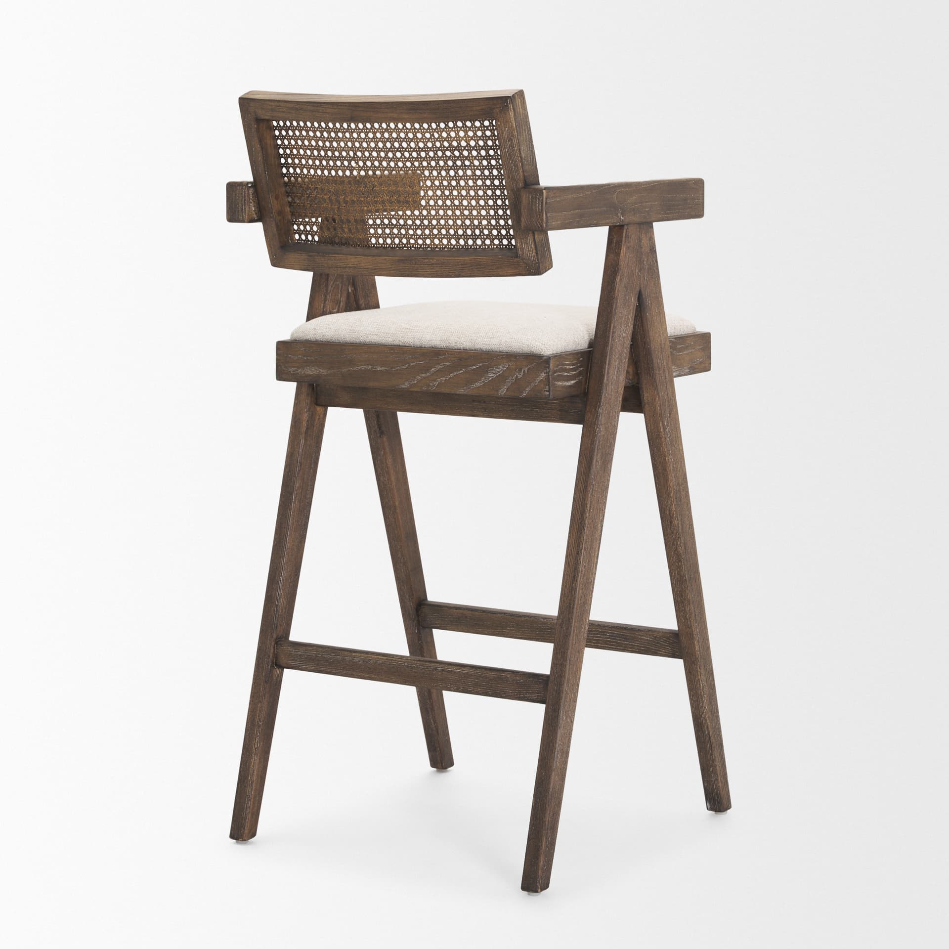 Indie Low Back 29.5in Seat Bar Stool | Medium Brown — product photograph