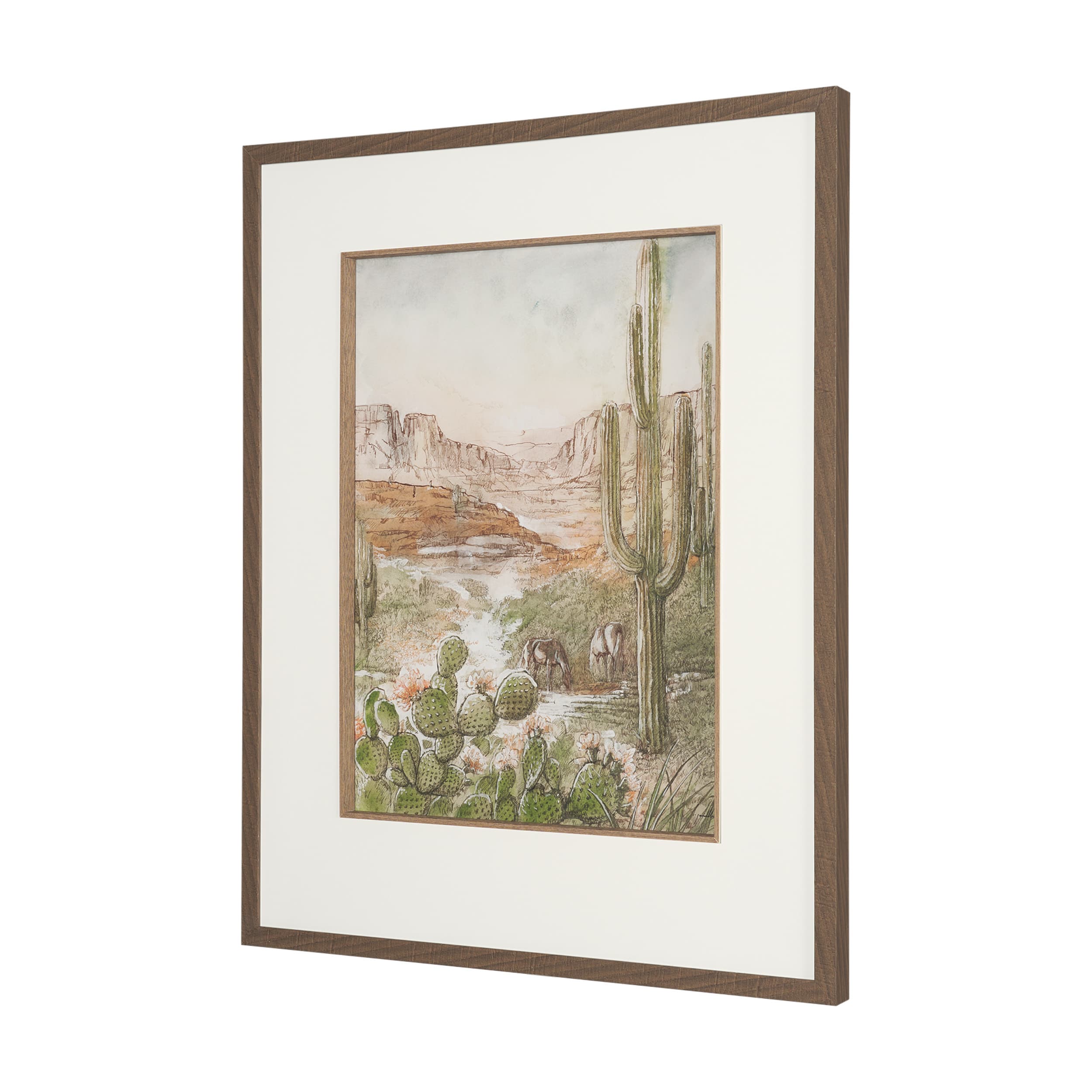 Red Rock Country III by Mercana Studio Hand-Embellished Framed Artwork Matted under Glass — product photograph