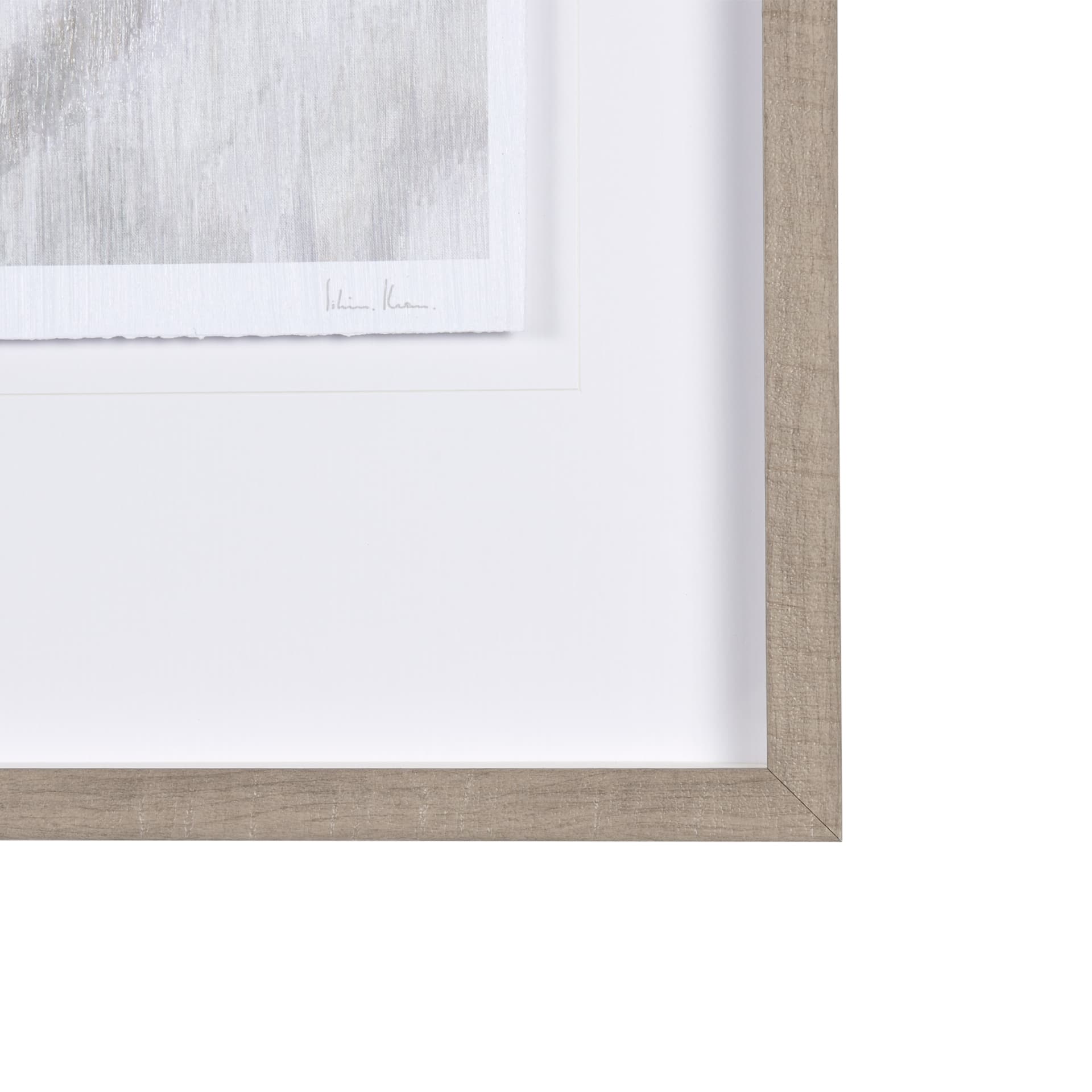 Ikat Patterns V by Silvia Krause a Hand Embellished Textured Framed Art Print Matted under Glass — product photograph
