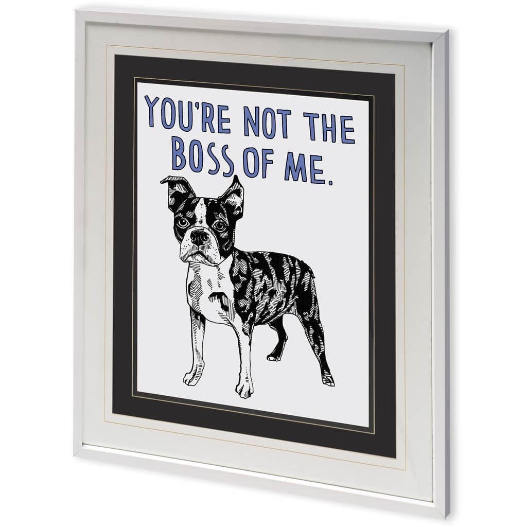 Boston Terrier by Natasha Marie a Framed Art Print Matted under Glass — product photograph
