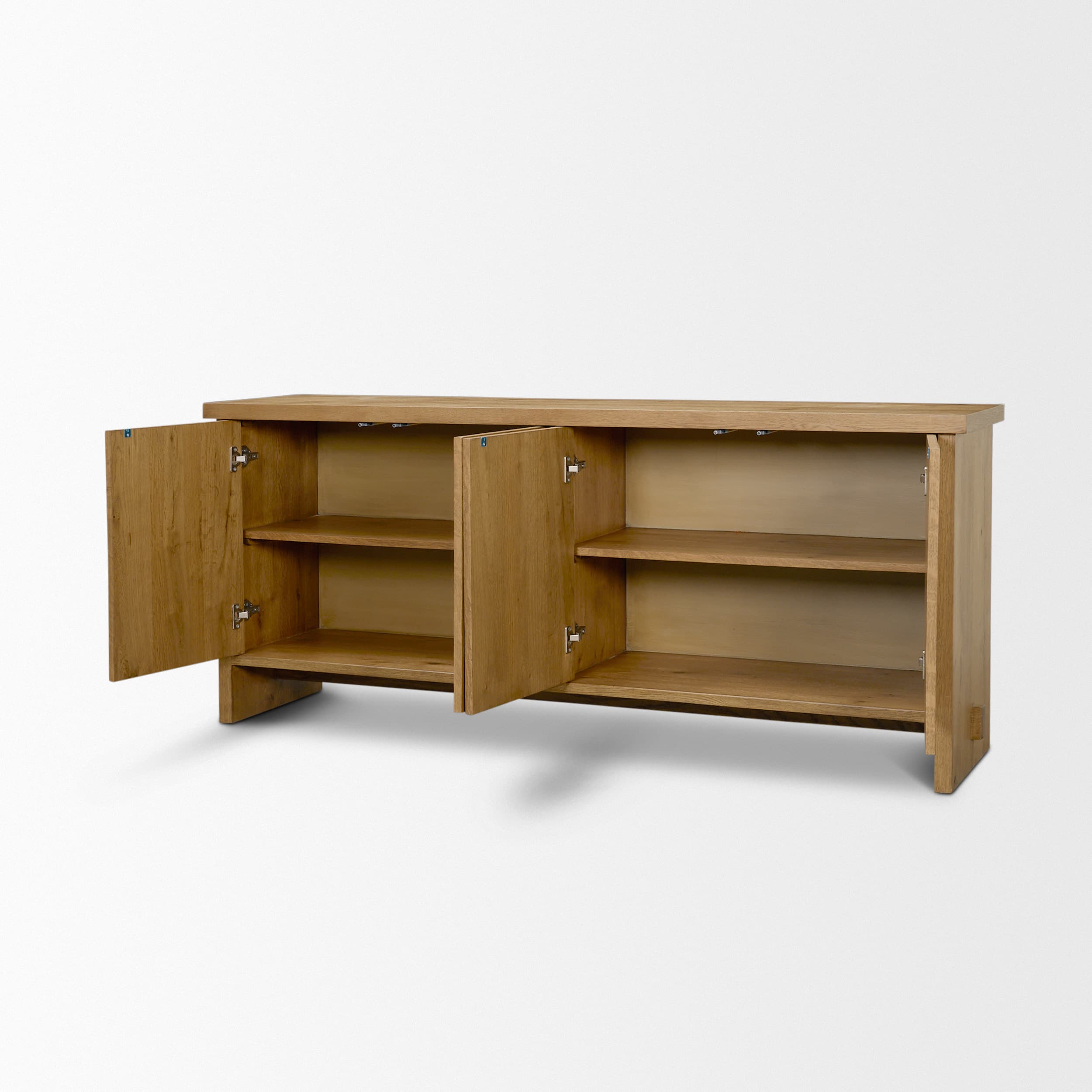 Alcott Brown Wood 4 Door Closed Sideboard — product photograph