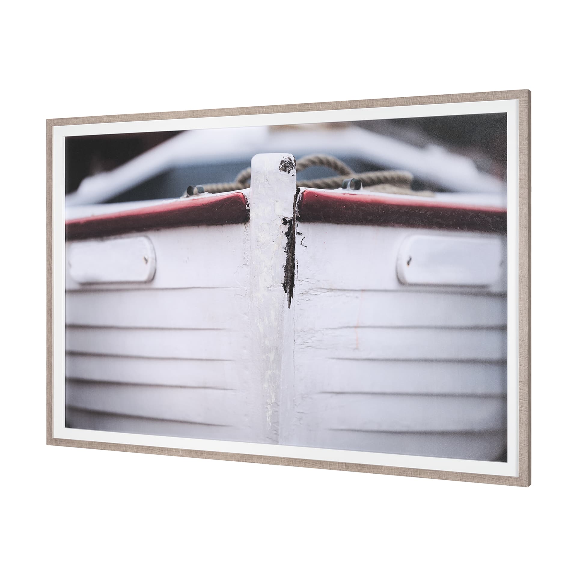 Waiting for the tide by Mercana Studio Hand Embellished Textured Framed Photo Art Print Matted under — product photograph