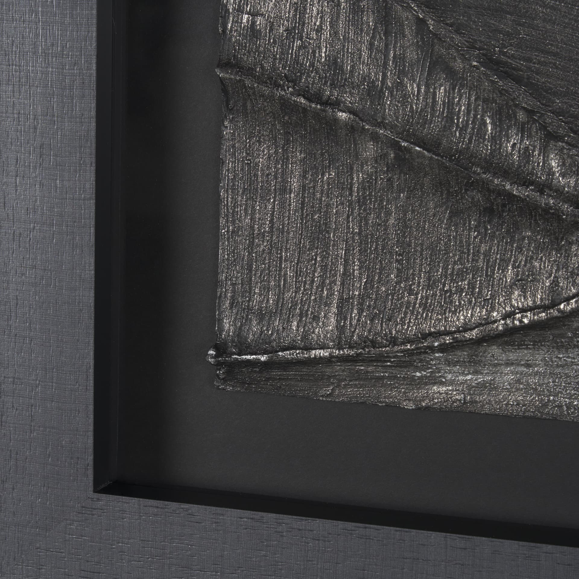 Spelter by Studio M a handmade Original Framed 3D Textured Artwork under Glass — product photograph