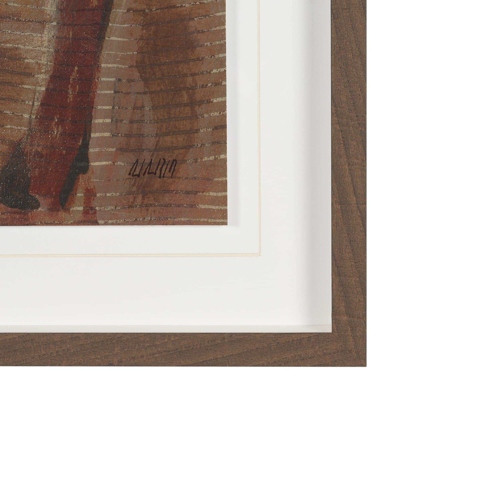 Molly by Mercana Studio Hand-Embellished Textured Framed Artwork Matted under Glass — product photograph