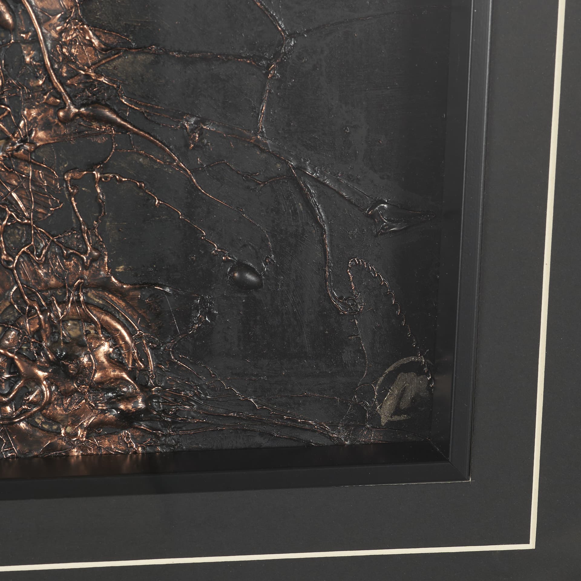 Gilded I by Mercana Studio Handmade Original Framed Artwork Matted under Glass — product photograph