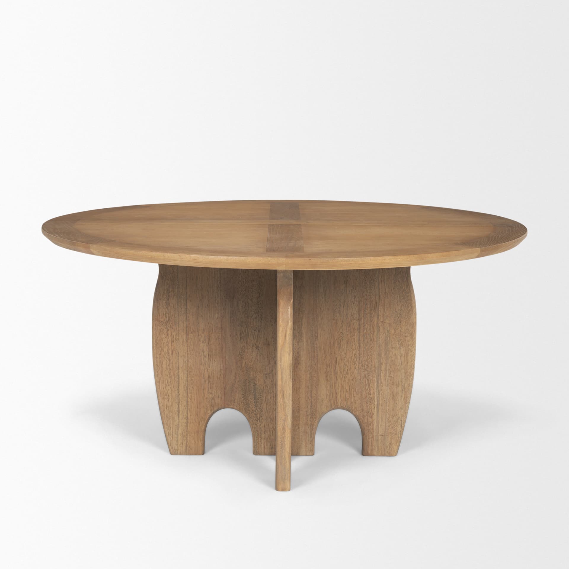 Sonomi 59" Round Dining Table | Med Brown Wood | Seats 6 — product photograph