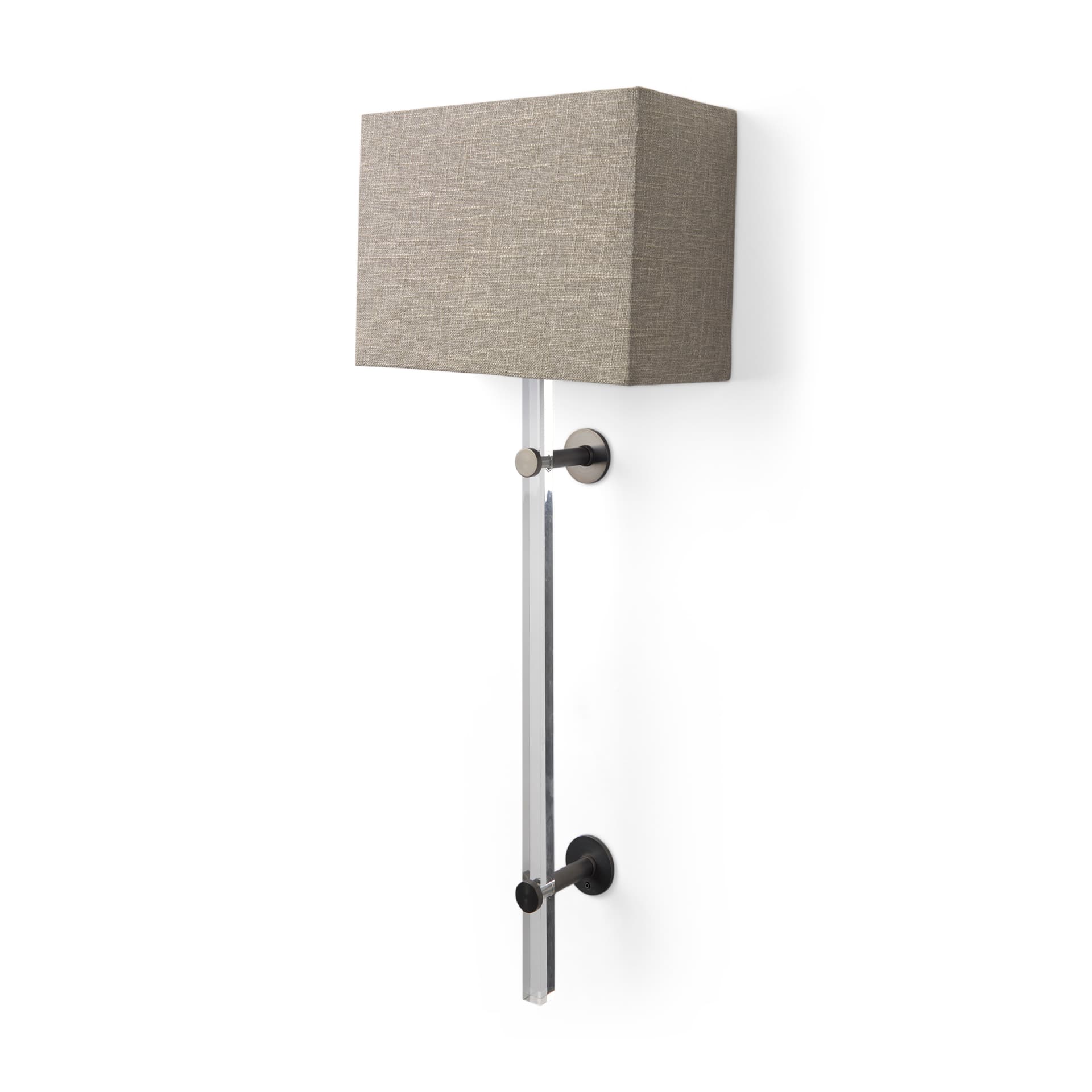 Kinsley Beige Shade W/Transparent Body Wall Sconce — product photograph