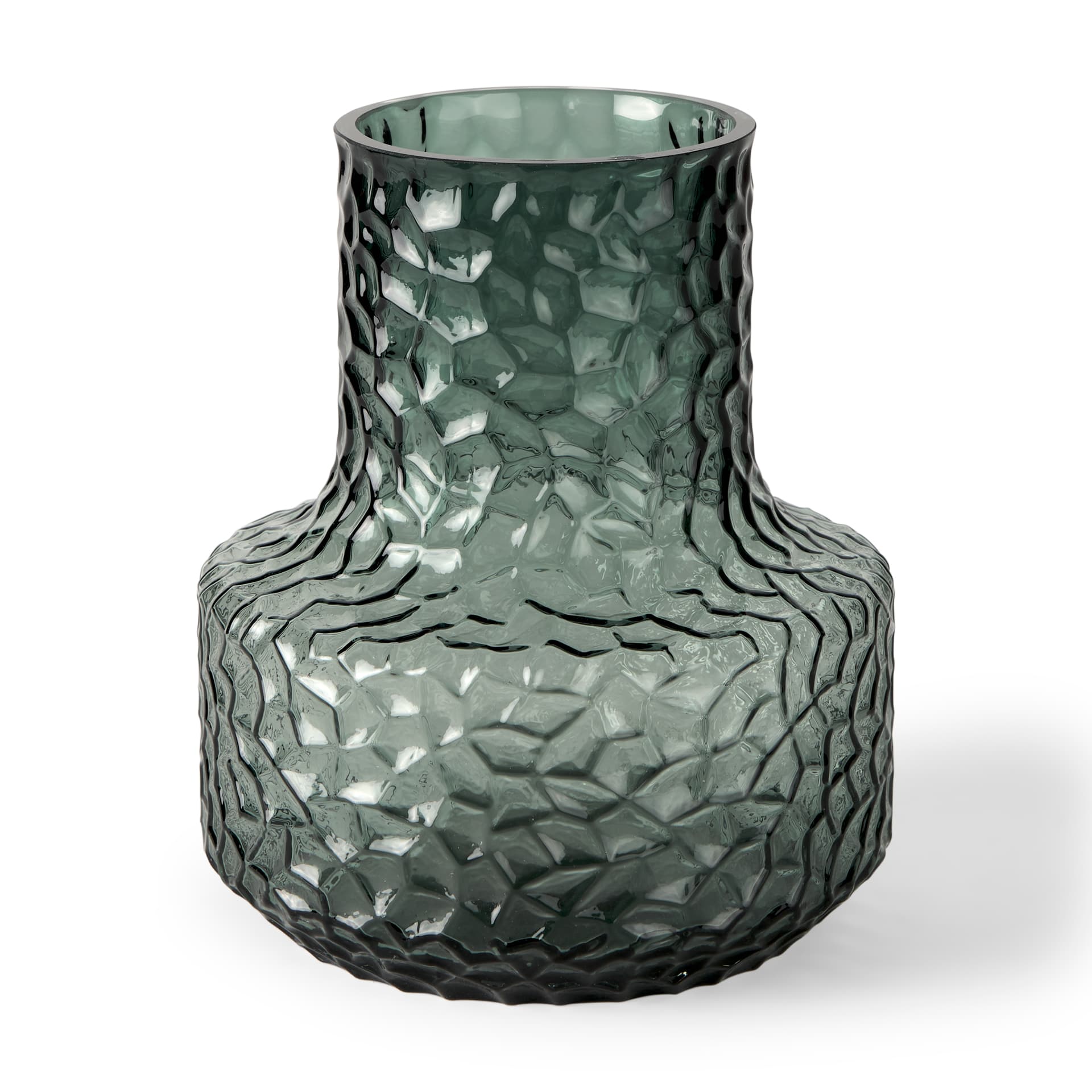 Jolene 7" Green Waterglass Glass Vase — product photograph