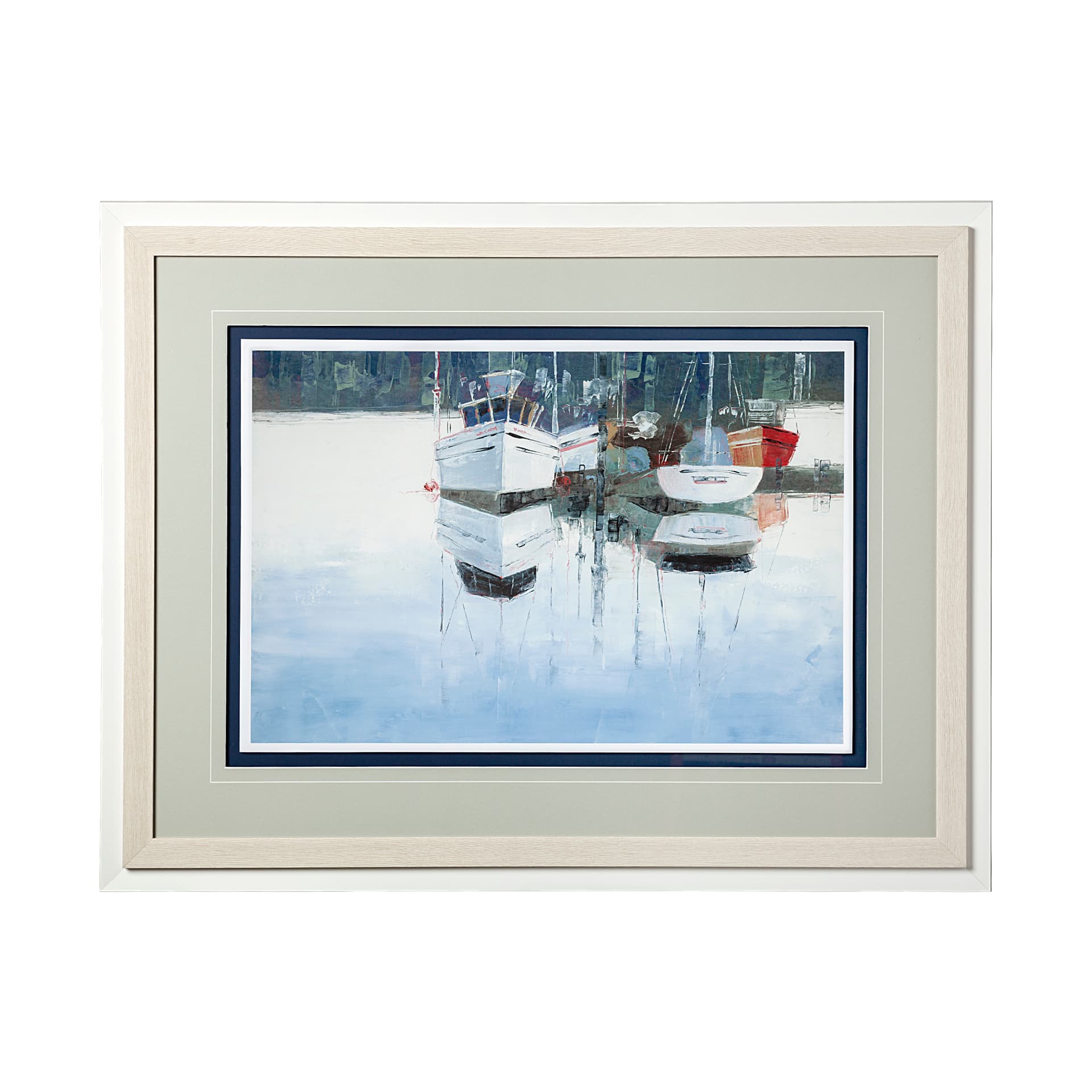 Dock Tight by Mercana Studio a Framed Art Print Matted under Glass — product photograph